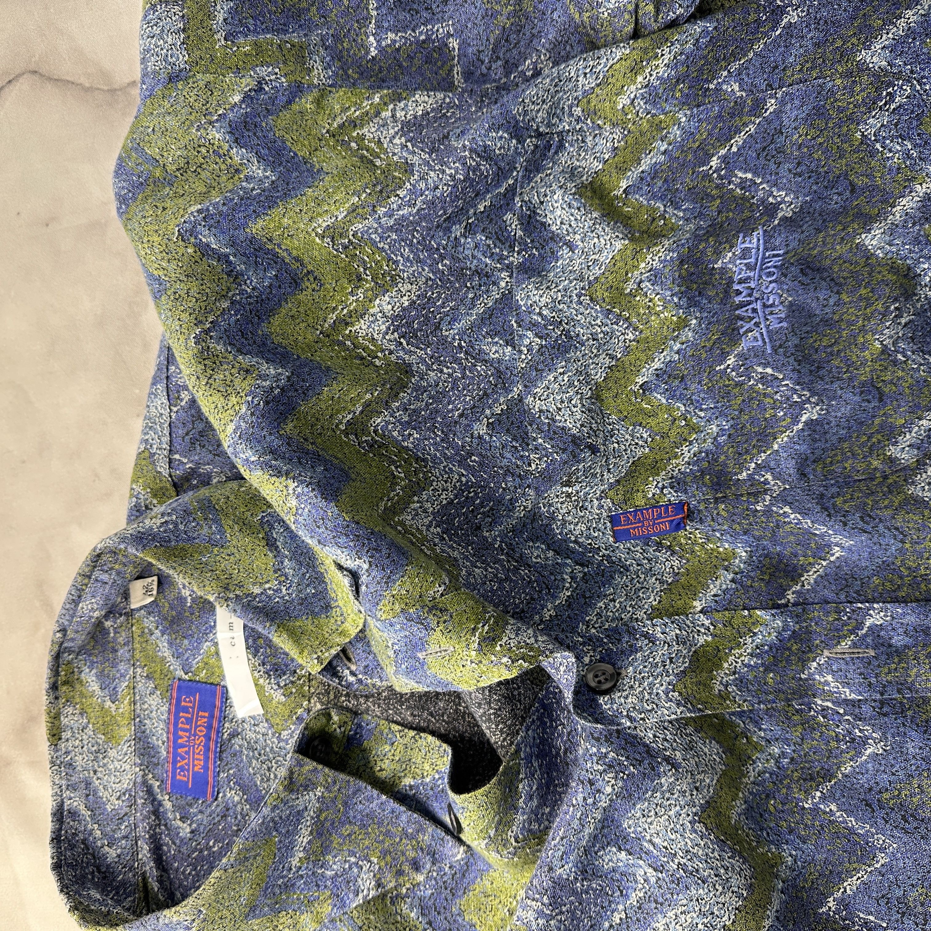 Missoni Camicia Example Missoni Fantasia Verde Blu – L Size US L / EU 52-54 / 3 - 5 Thumbnail