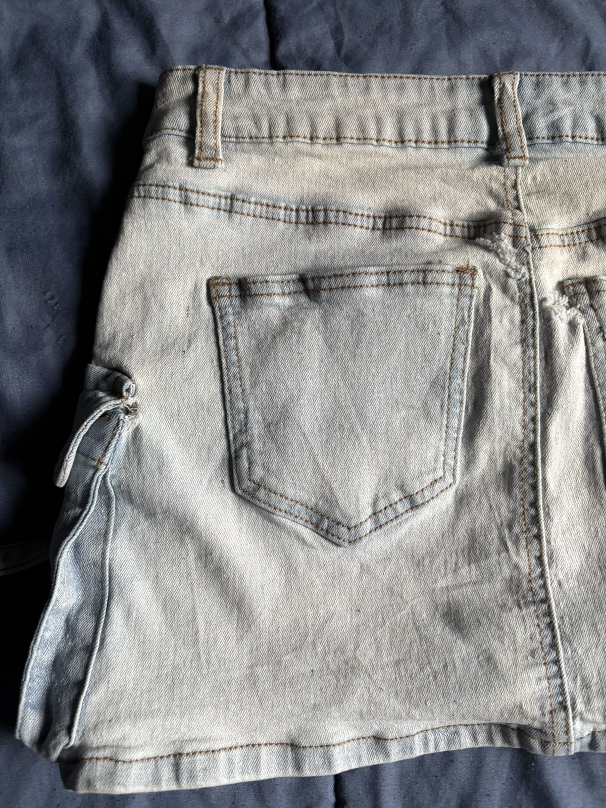 Other BBJ Los Angeles DenimSkirt Light Blue Strap Button Women's S Size 26" / US 2 / IT 38 - 11 Thumbnail