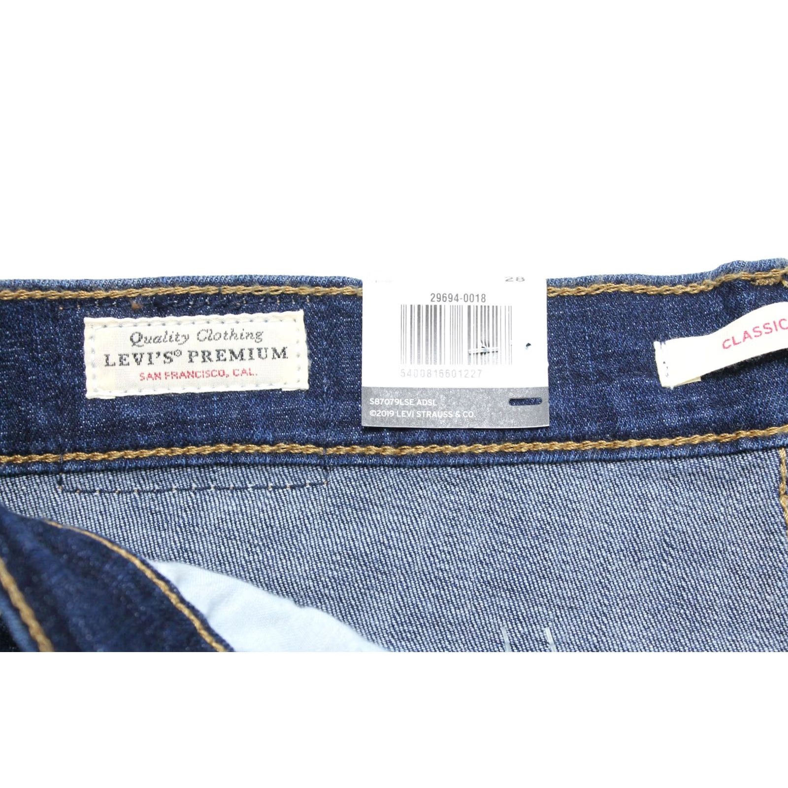 Levi's LEVI'S Premium Big E Classic Shorts Women W28 Faded Whiskers Denim Zip Size 28" / US 6 / IT 42 - 5 Thumbnail