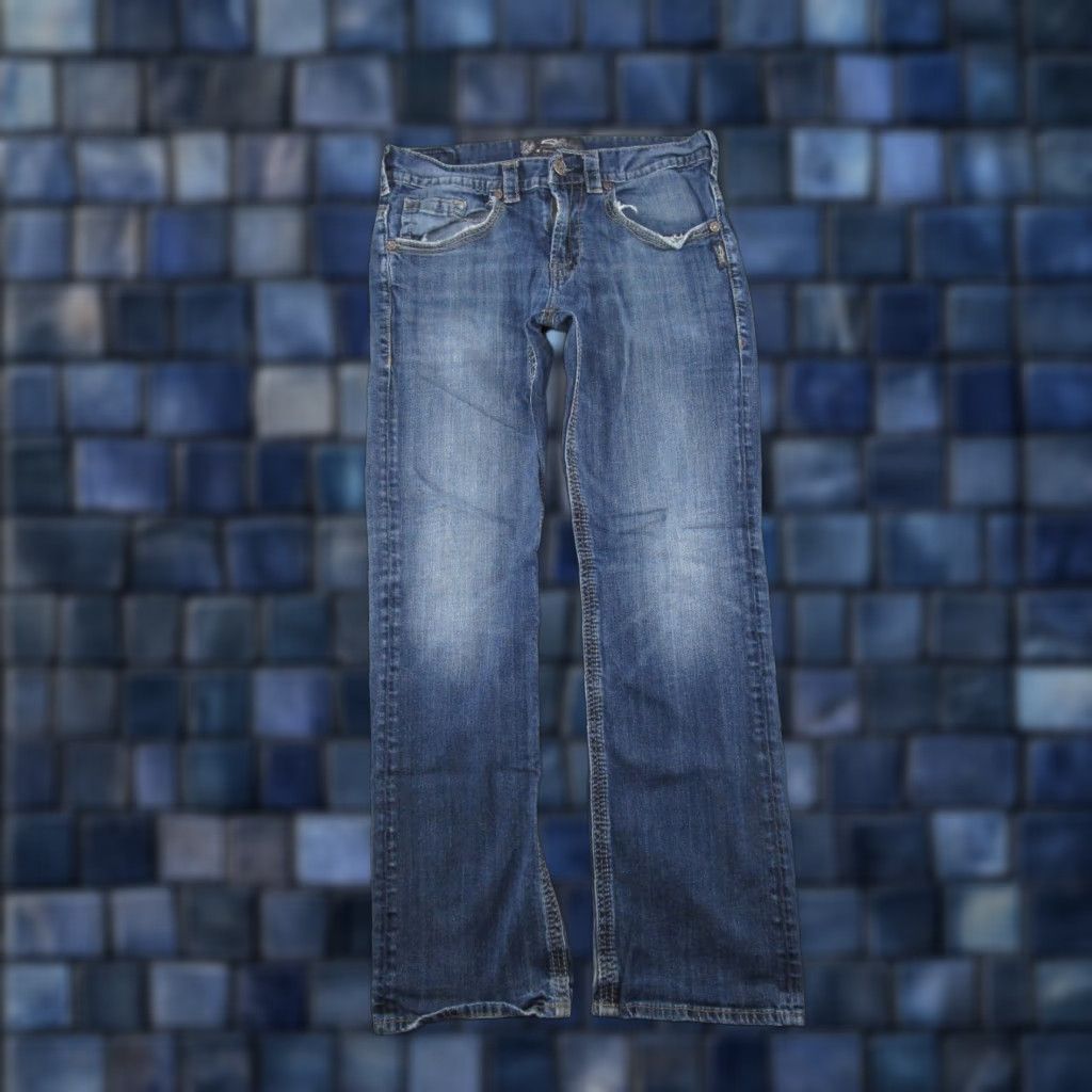 Silver Jeans Co. VINTAGE Silver Jeans Gordie Straight Leg Jeans 5-Pocket Mens 31x32 Blue Denim Read Missing Pockets Size US 31 - 1 Thumbnail