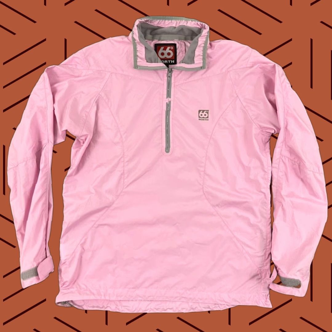 Pinko 66 North Jacket Women Small Pink Lightweight Windbreaker 1/2 Zip Pullover Hiking Size S / US 4 / IT 40 - 1 Thumbnail