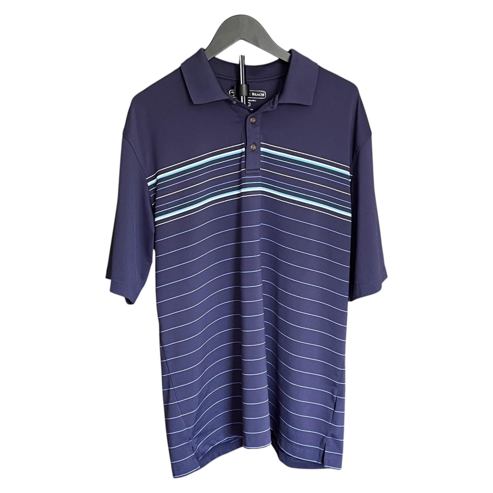 Lone Cypress By Pebble Beach Pebble Beach Golf Polo Mens L Blue Striped Shirt CLEAN! Size US L / EU 52-54 / 3 - 3 Thumbnail