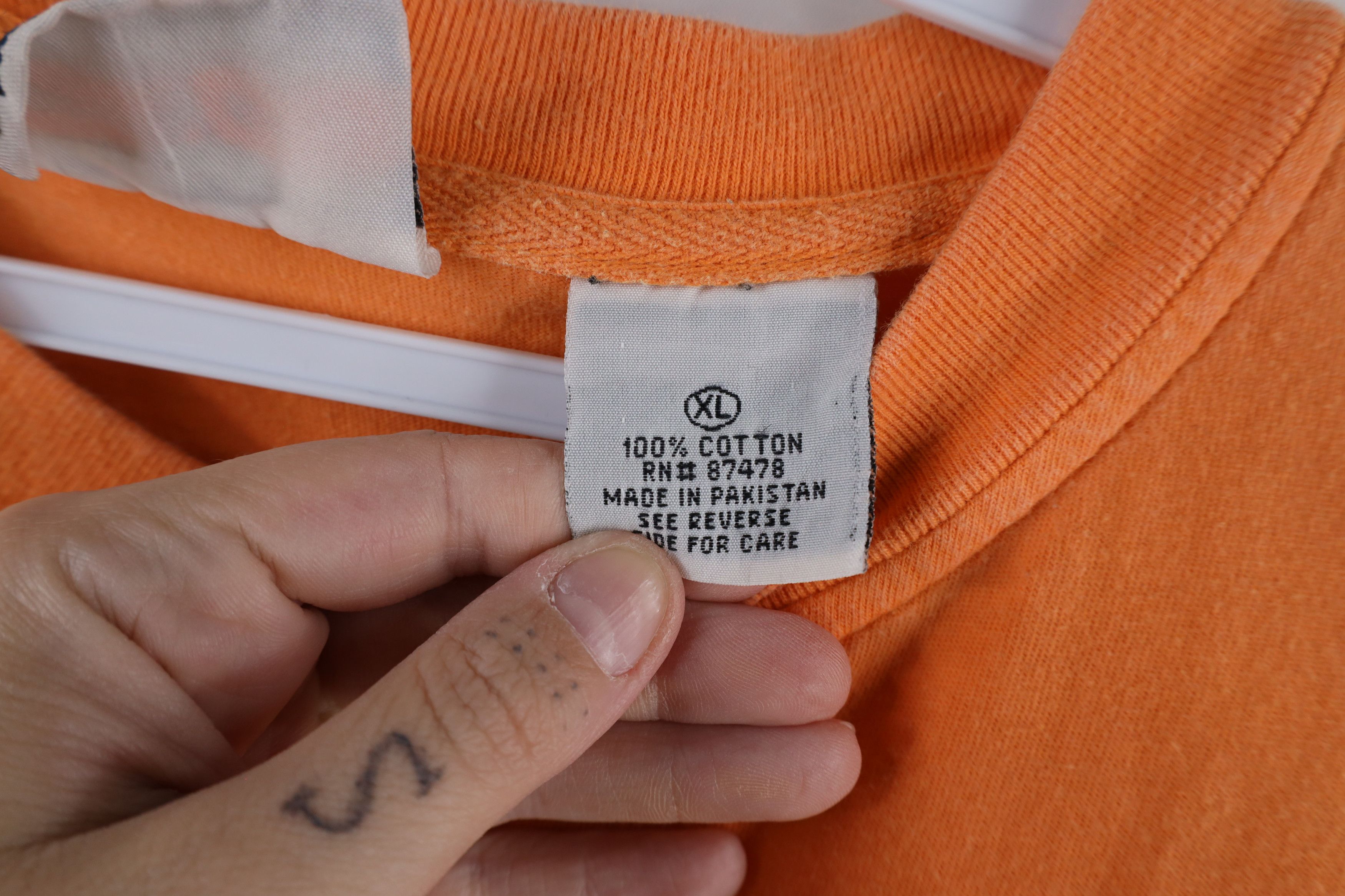 Vintage Vintage 90s Streetwear Short Sleeve Henley T-Shirt Orange Size US XL / EU 56 / 4 - 6 Thumbnail