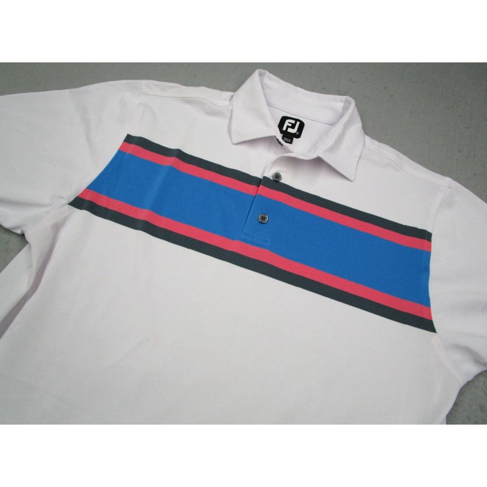Footjoy FootJoy Polo Shirt Mens M White Performance Golf Potomac Shores Logo Embroidered Short Sleeve Collared Pullover Activewear Casual Travel Workwear Size US M / EU 48-50 / 2 - 2 Thumbnail