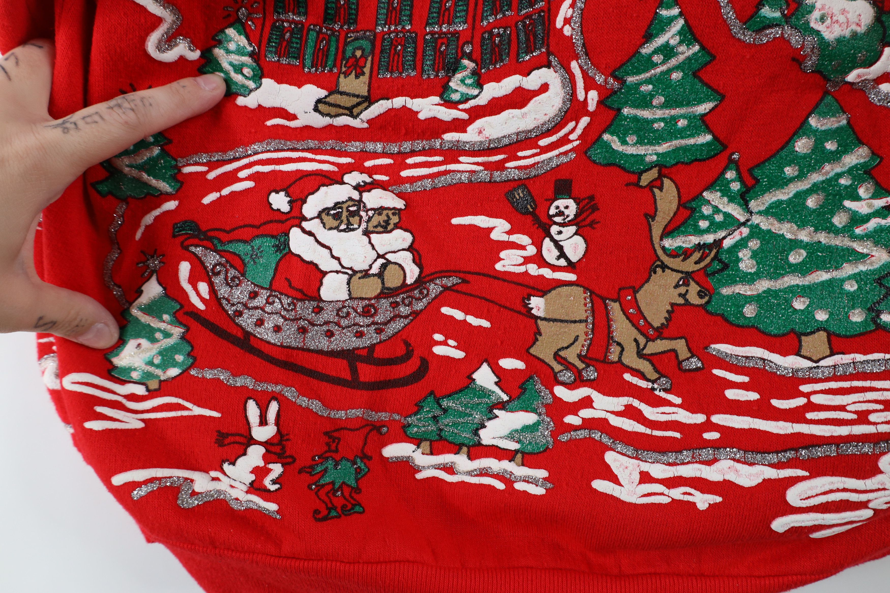 Vintage Vintage 90s Streetwear Town All Over Print Sweatshirt USA Size L / US 10 / IT 46 - 6 Thumbnail