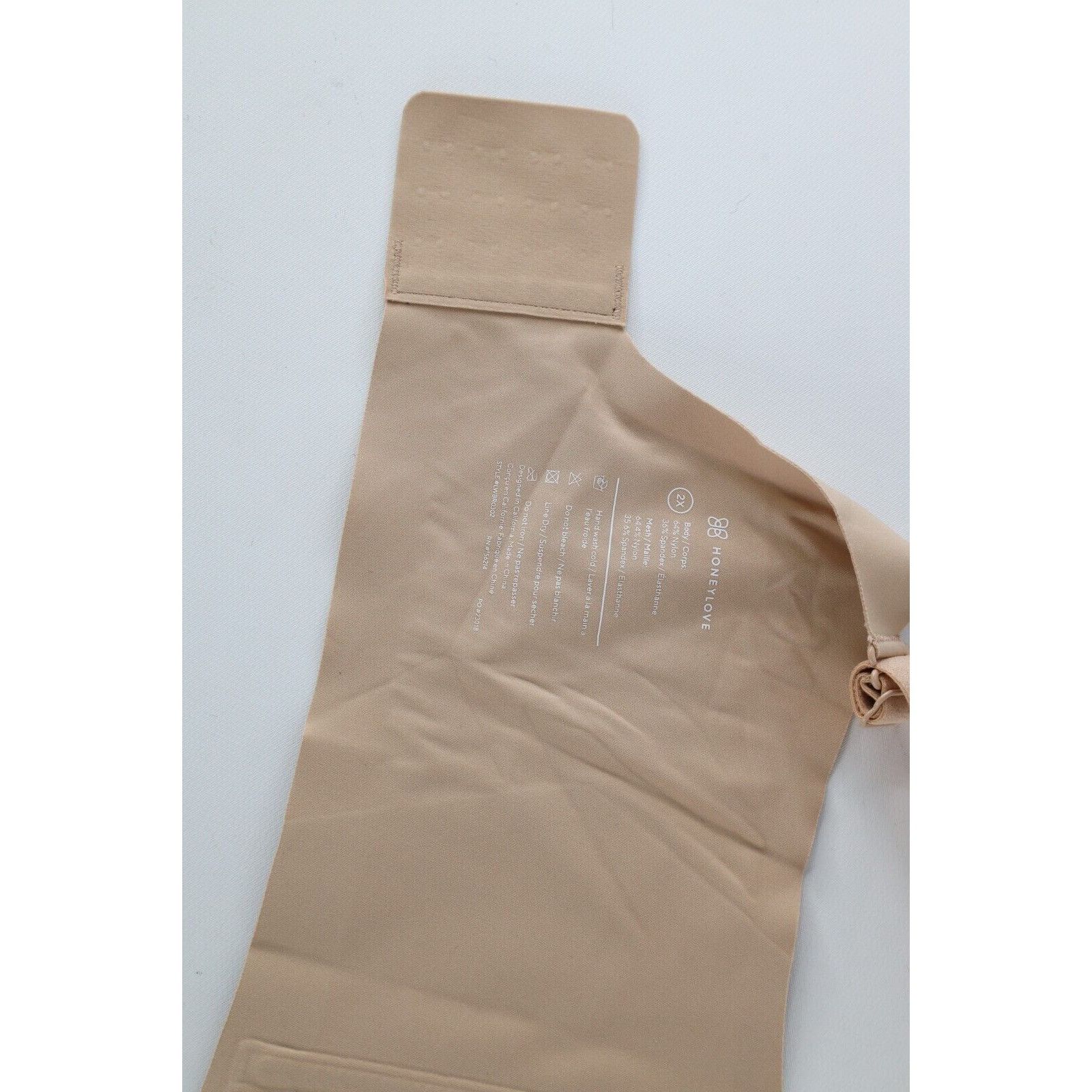 Vintage New Honeylove Crossover Wire Free Shapewear Bra Nude Beige Size ONE SIZE - 5 Thumbnail