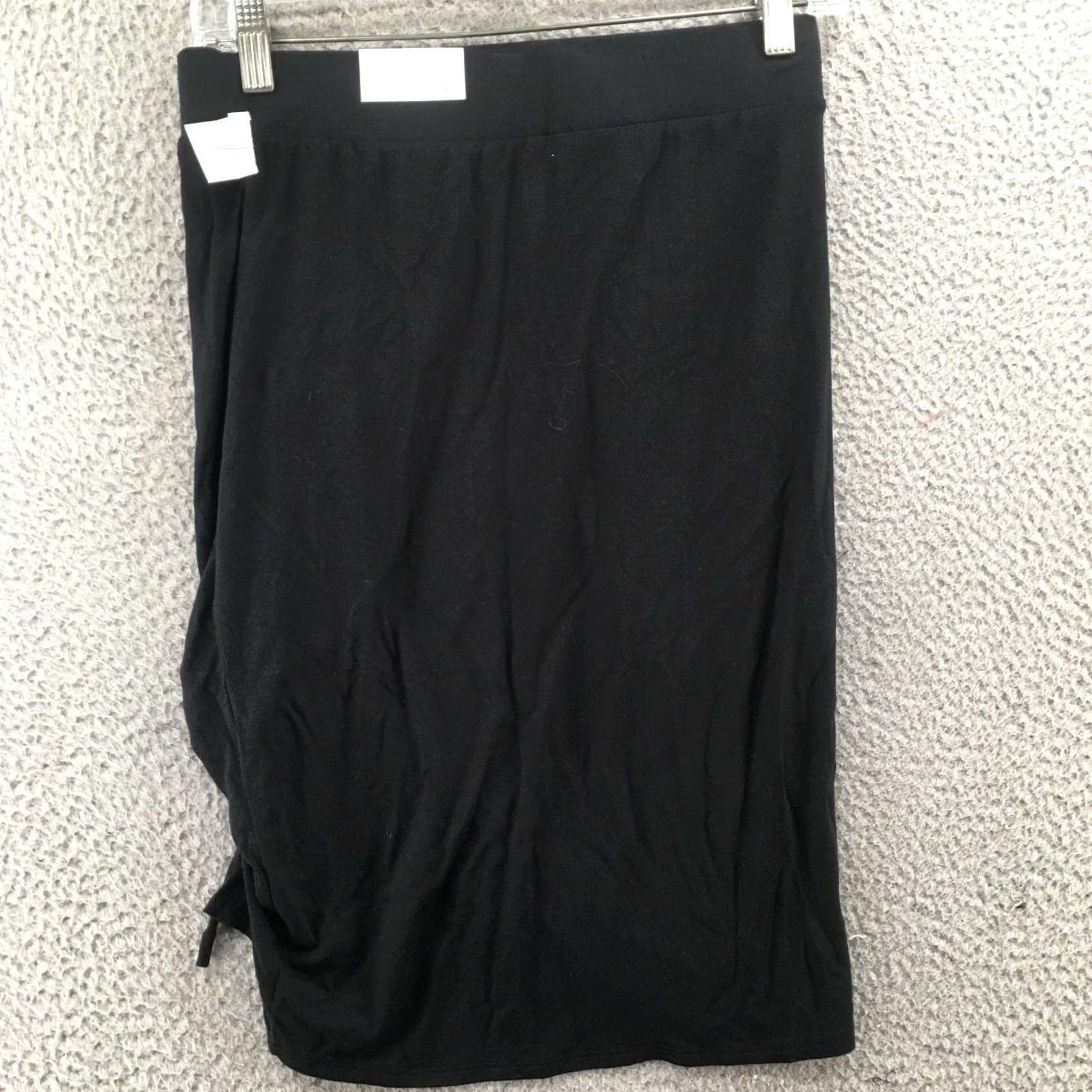 Vintage Maurices Asymmetrical Midi Skirt Womens XS Solid Rayon Blend Black Casual NEW Size 26" / US 2 / IT 38 - 6 Thumbnail