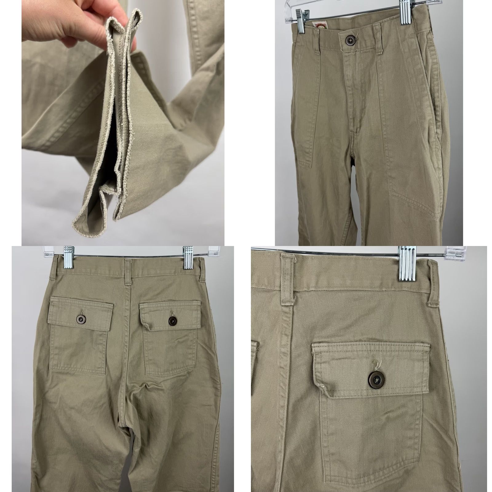 Banana Republic VINTAGE Banana Republic Chino Pants Womens 24x36 ACTUAL Safari Fatigues Army Size 42" / US 20 - 8 Thumbnail