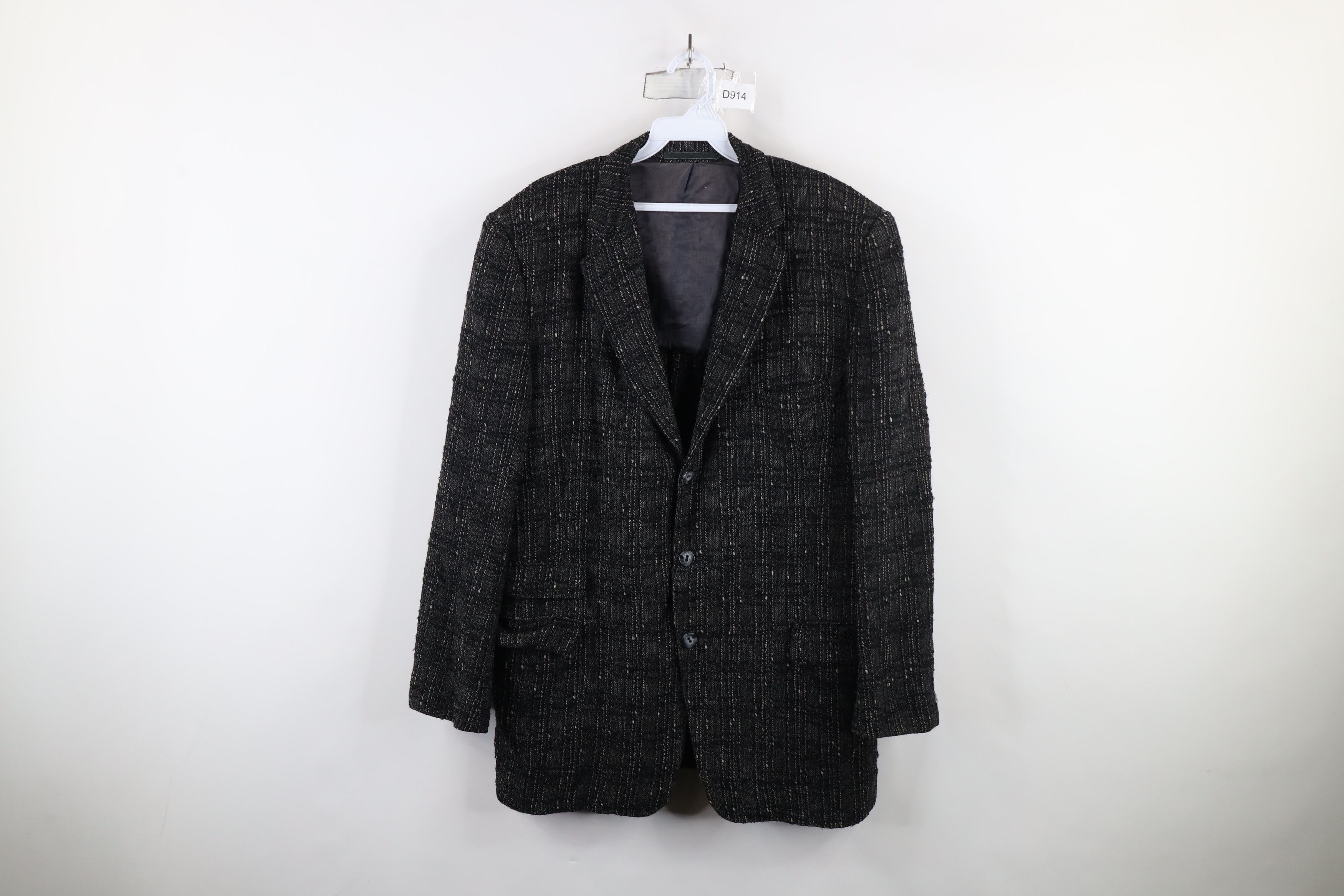 Vintage Vintage 60s Rockabilly Fleck Wool Tweed Blazer Jacket USA Size US L / EU 52-54 / 3 - 1 Thumbnail