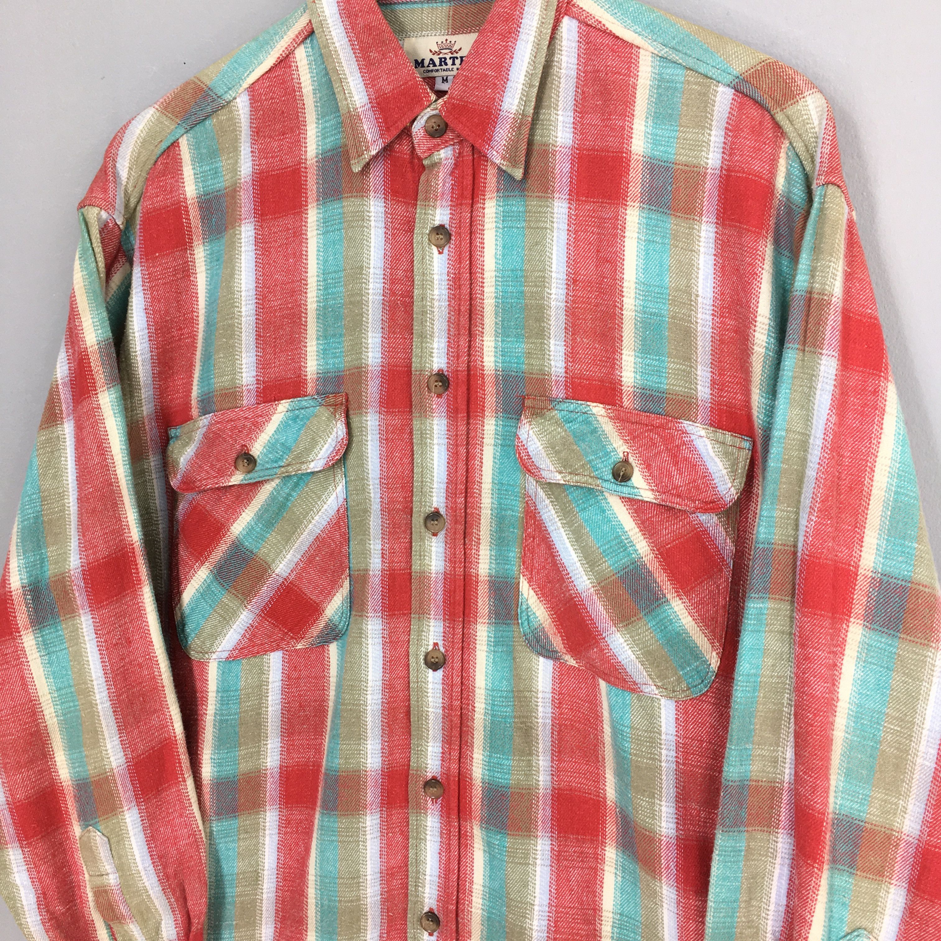 Flannel Vintage Martel Thick Plaid Checkered Flannel Shirt Medium Size US M / EU 48-50 / 2 - 4 Thumbnail