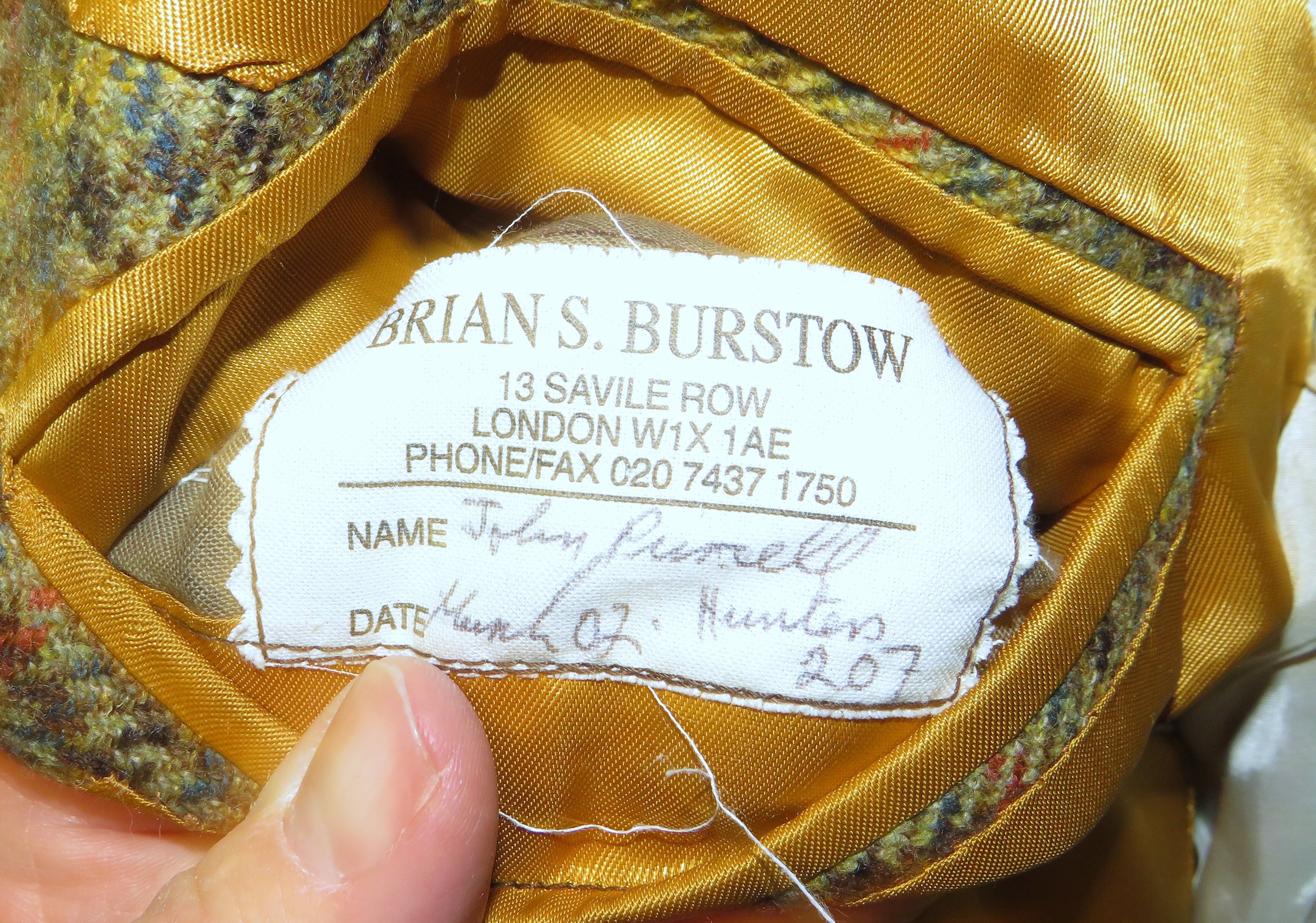 Savile Row B. Burstow Brown Gun Check Plaid Two Button Sport Coat Size 40L - 12 Thumbnail