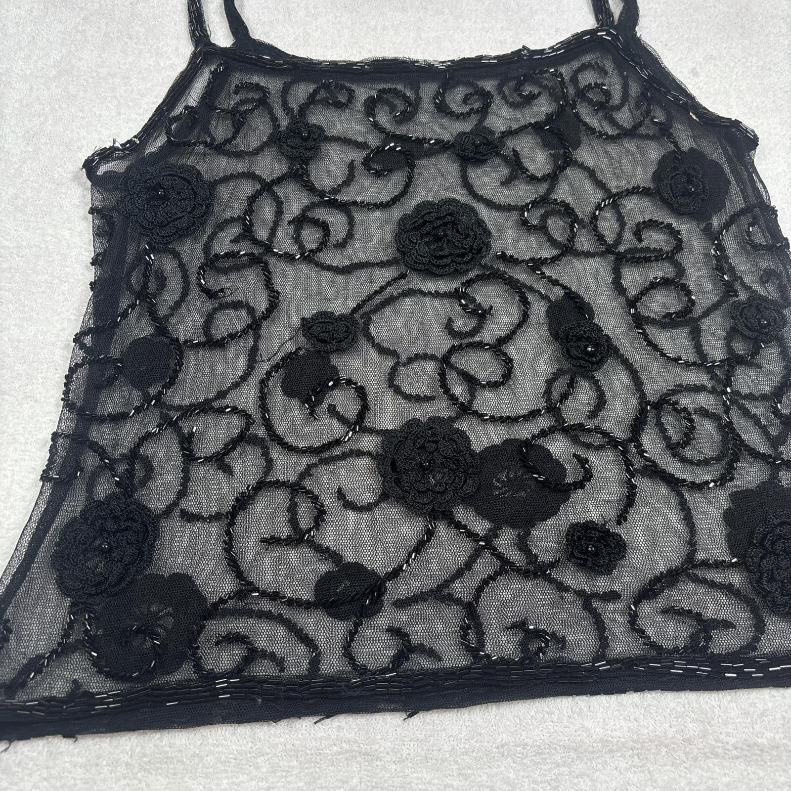 Other vintage euro beaded mesh tank top Size M / US 6-8 / IT 42-44 - 4 Thumbnail