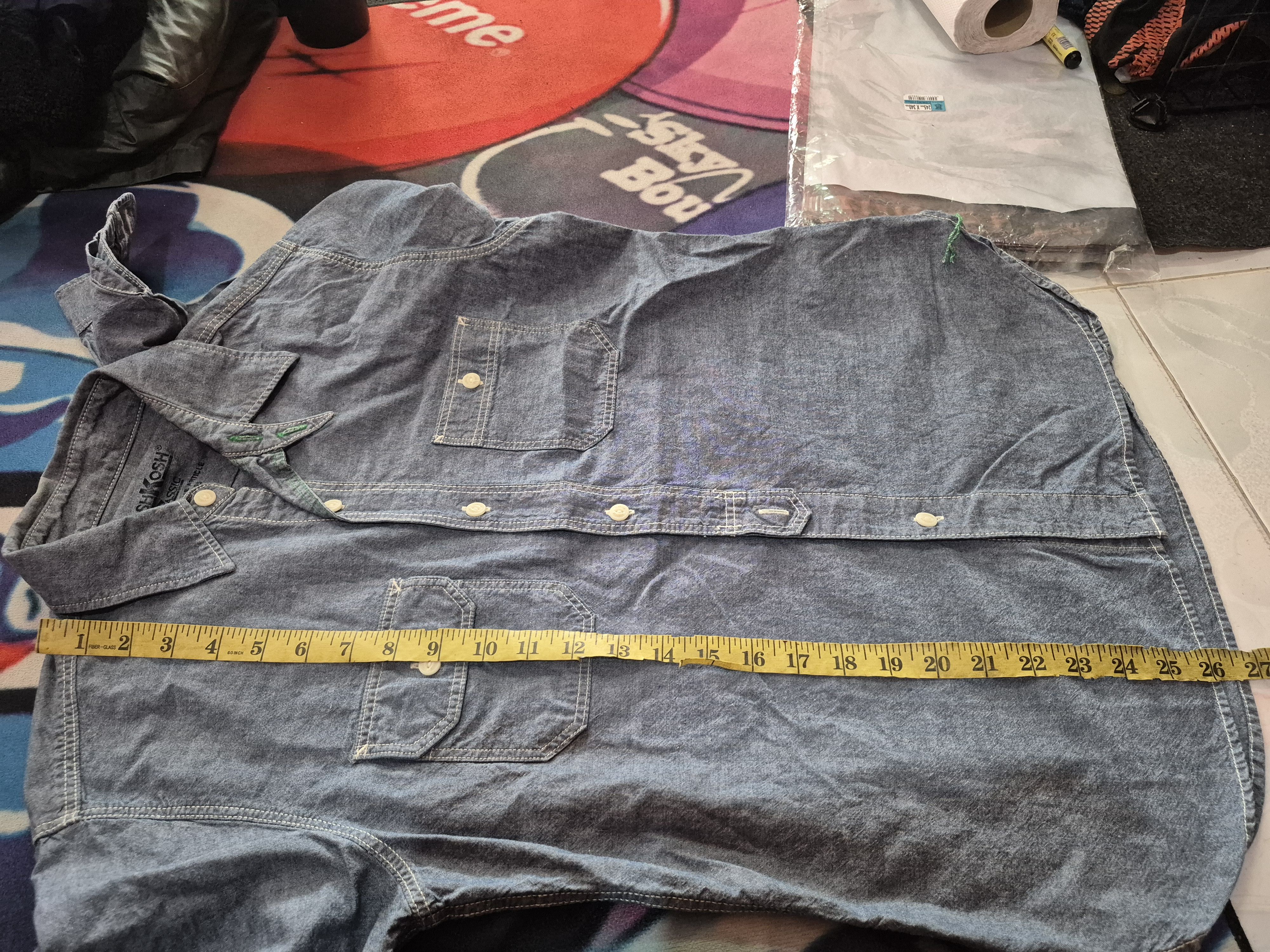 Oshkosh 🔥 Oshkosh Chambray Design Shirt Button Ups Size US S / EU 44-46 / 1 - 11 Thumbnail