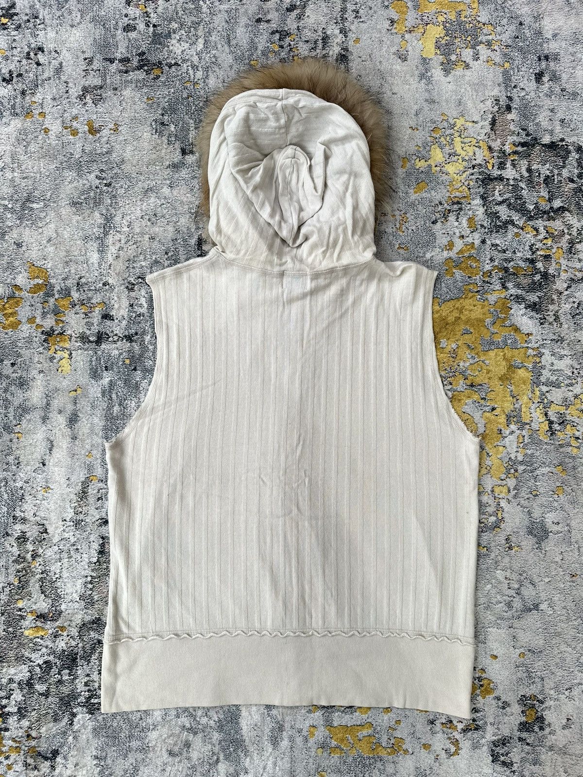 Beauty Beast DISTRESSED VEST FUR ZIP UP HOODIE IF SIX WAS NINE LGB STYLE Size US L / EU 52-54 / 3 - 6 Thumbnail