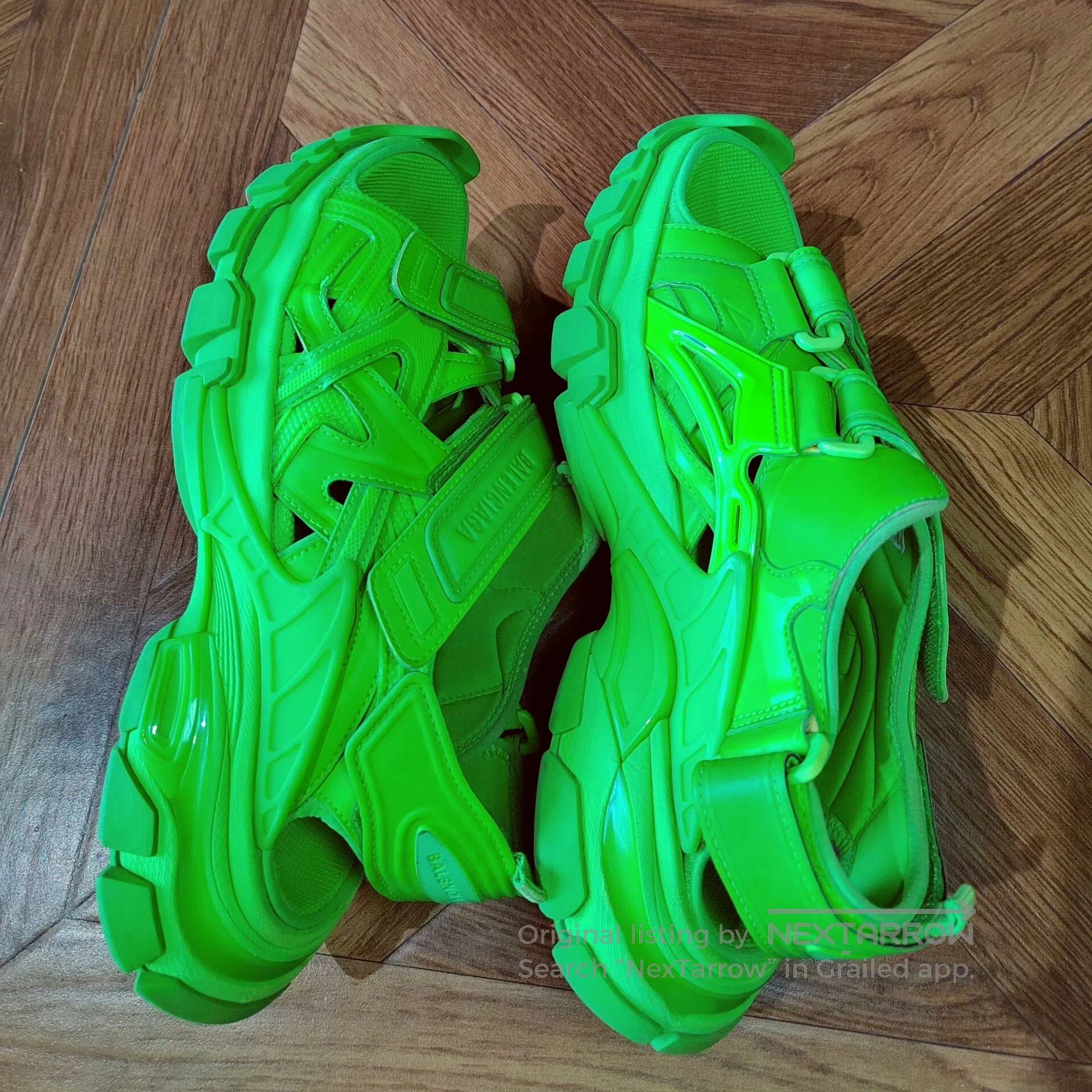 Balenciaga Balenciaga Track Sandals Fluorescent Green. Size US 8.5 / IT 38.5 - 3 Thumbnail