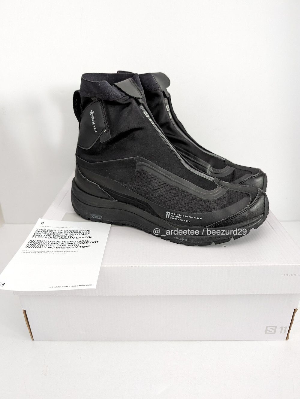 image of 11 By Boris Bidjan Saberi x Salomon New Bamba 2 High Gtx Black/alloy Shoes, Men's (Size 8)