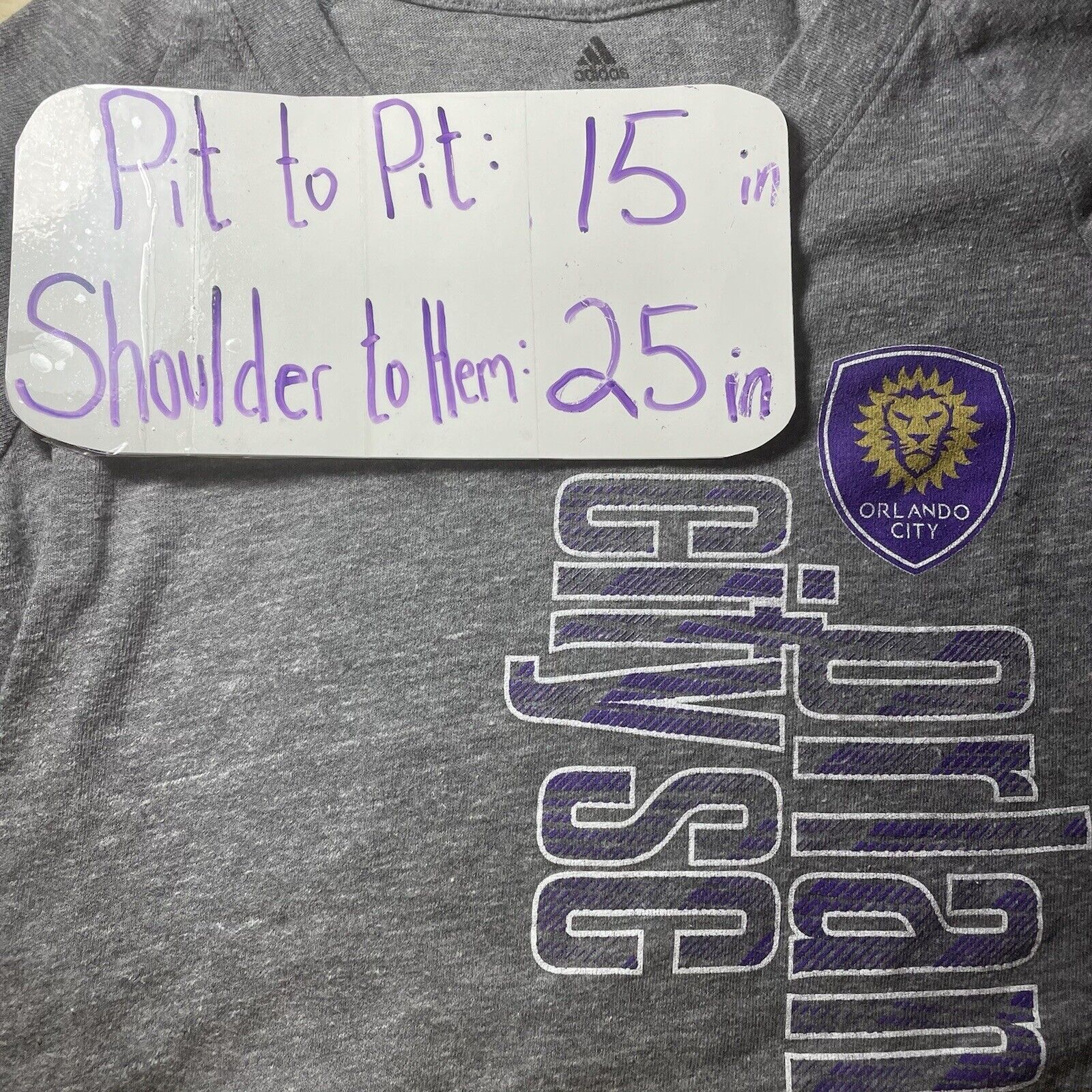 Adidas Adidas Orlando City Soccer Club T-Shirt Medium Gray Purple Size M / US 6-8 / IT 42-44 - 11 Thumbnail