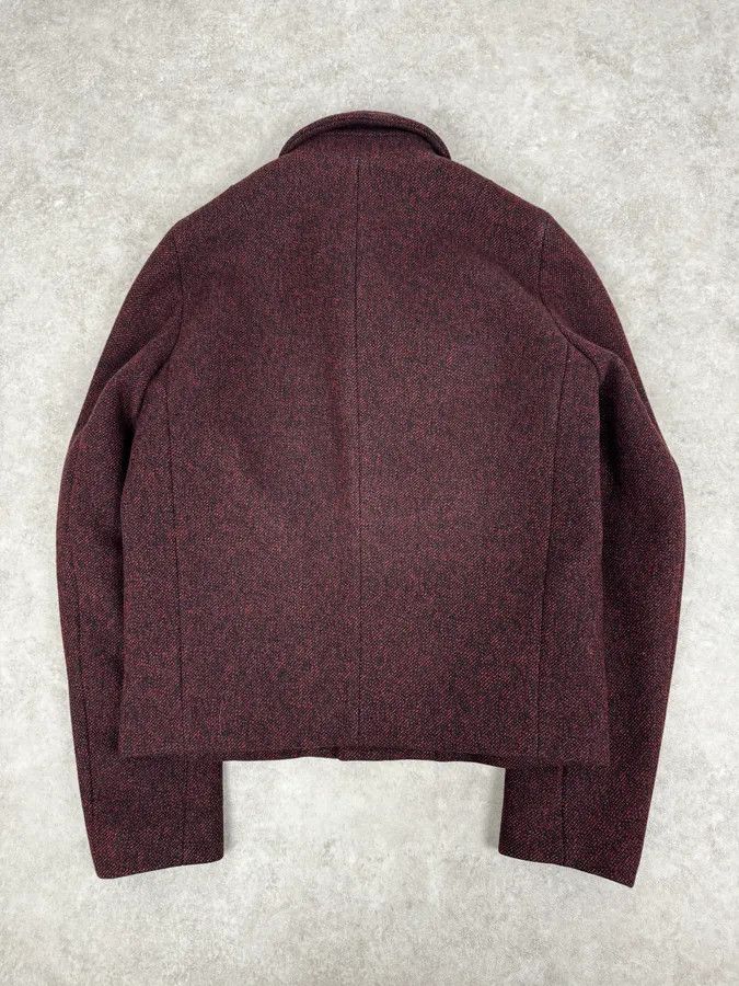 Jil Sander AW2010 Jil Sander Dark Red Tweed Wool Jacket by Raf Simons Size 40R - 4 Thumbnail