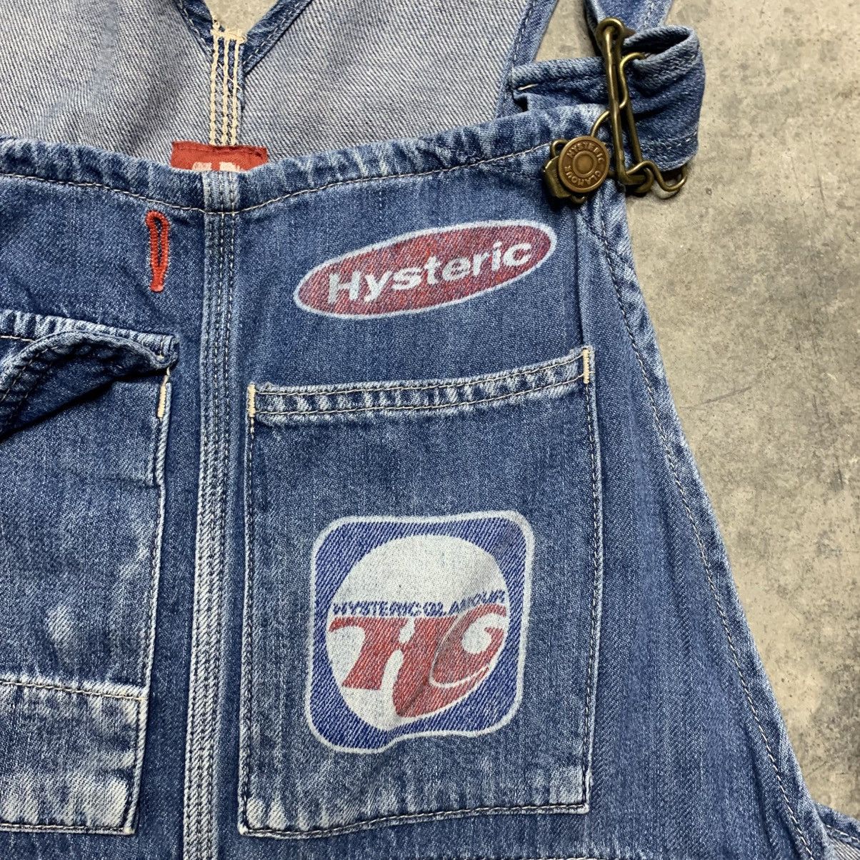 Hysteric Glamour × Japanese Brand Vintage Hysteric Glamour Overalls Multi Printed Logo Denim Size US 33 - 8 Thumbnail