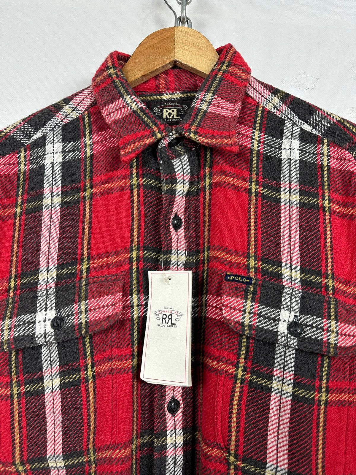 Polo Ralph Lauren RRL Ralph Lauren Double RL Plaid Flannel Long Sleeve Shirt Size US L / EU 52-54 / 3 - 7 Thumbnail