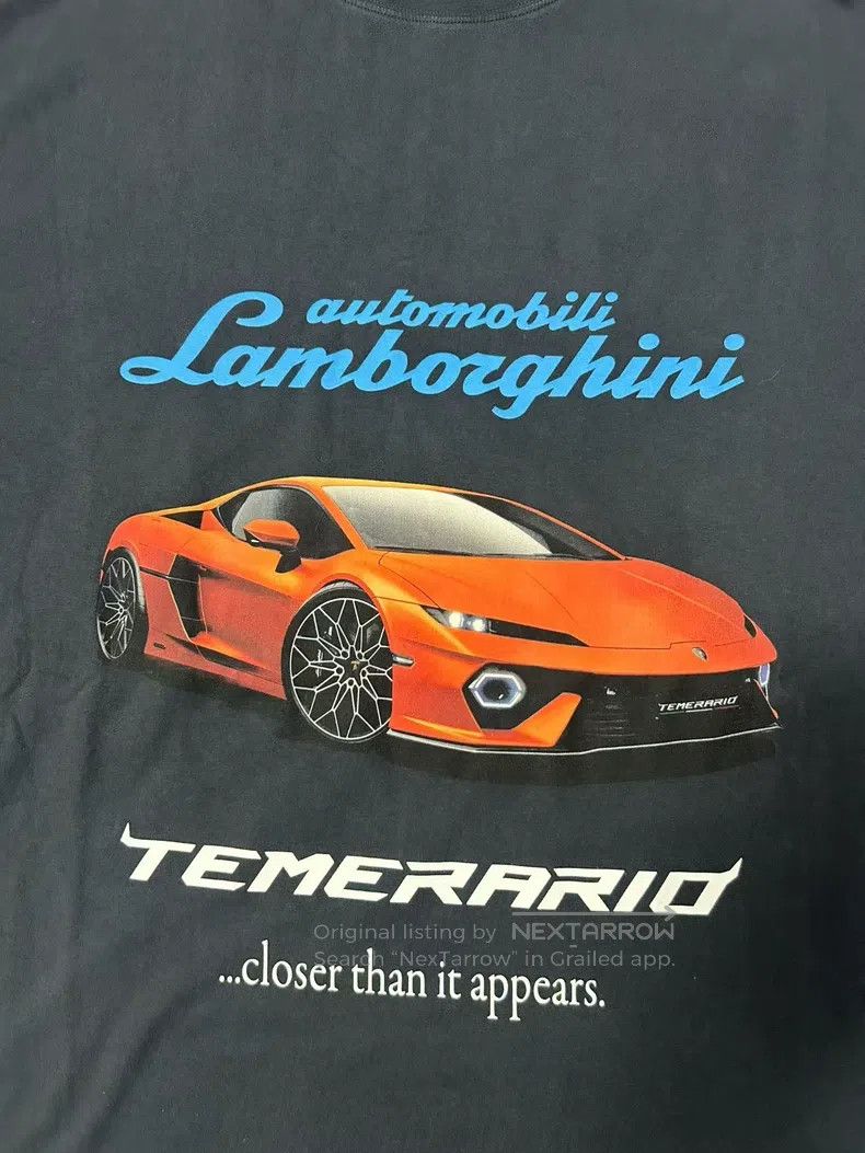 Balenciaga Balenciaga Washed Black Lamborghini Sports Car Short Sleev Size US L / EU 52-54 / 3 - 3 Thumbnail
