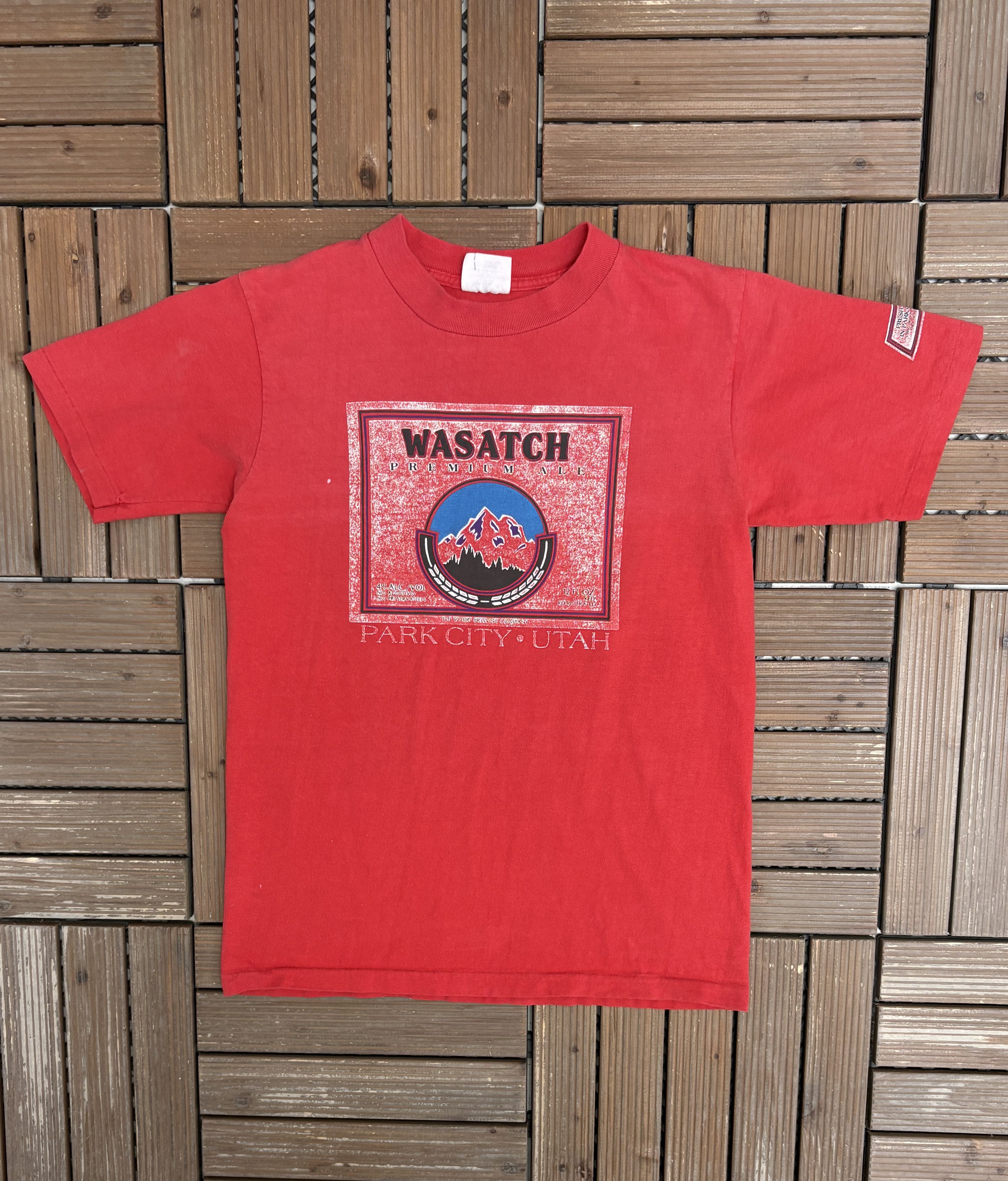 Vintage Wasatch Premium Ale Vintage Red T-Shirt Tee Size US M / EU 48-50 / 2 - 1 Thumbnail