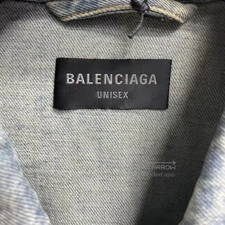 Balenciaga Balenciaga Blue Logo Denim Jacket. Size US S / EU 44-46 / 1 - 3 Thumbnail