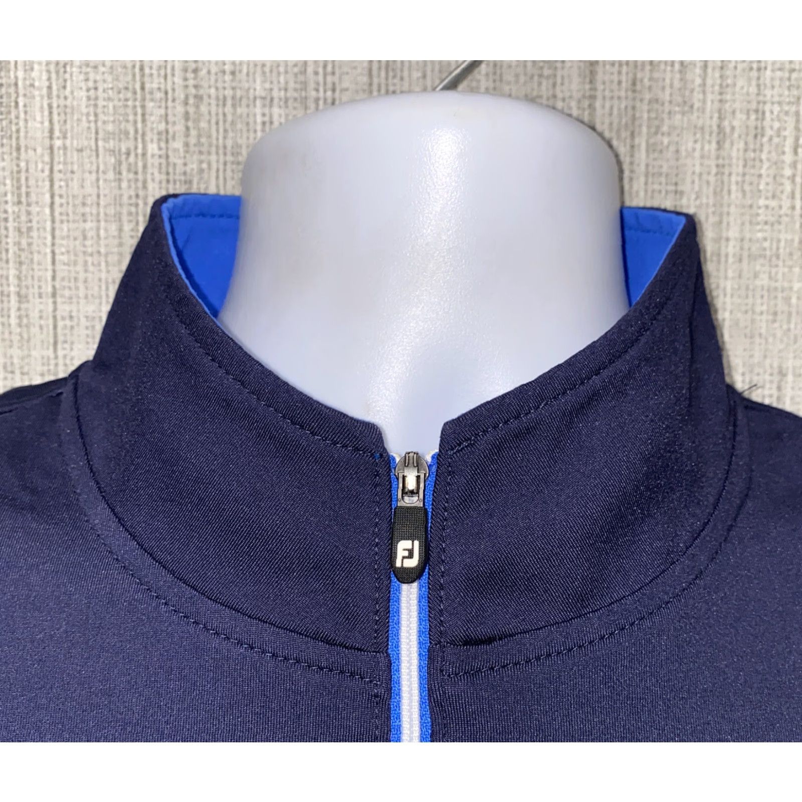 Footjoy FootJoy Jacket 1/2 Zip Mens Navy Blue Nylon Blend Size M Size US M / EU 48-50 / 2 - 3 Thumbnail