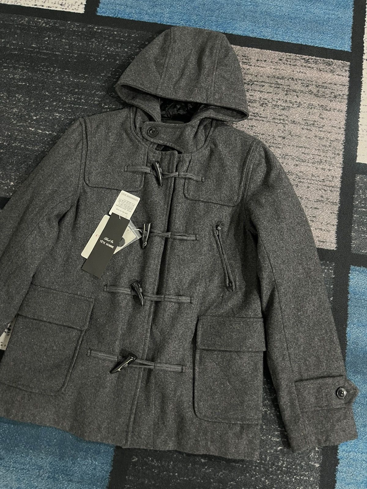 Issey Miyake Tete Homme Issey Miyake Duffle Wool Hoodie Jacket Size US M / EU 48-50 / 2 - 3 Thumbnail