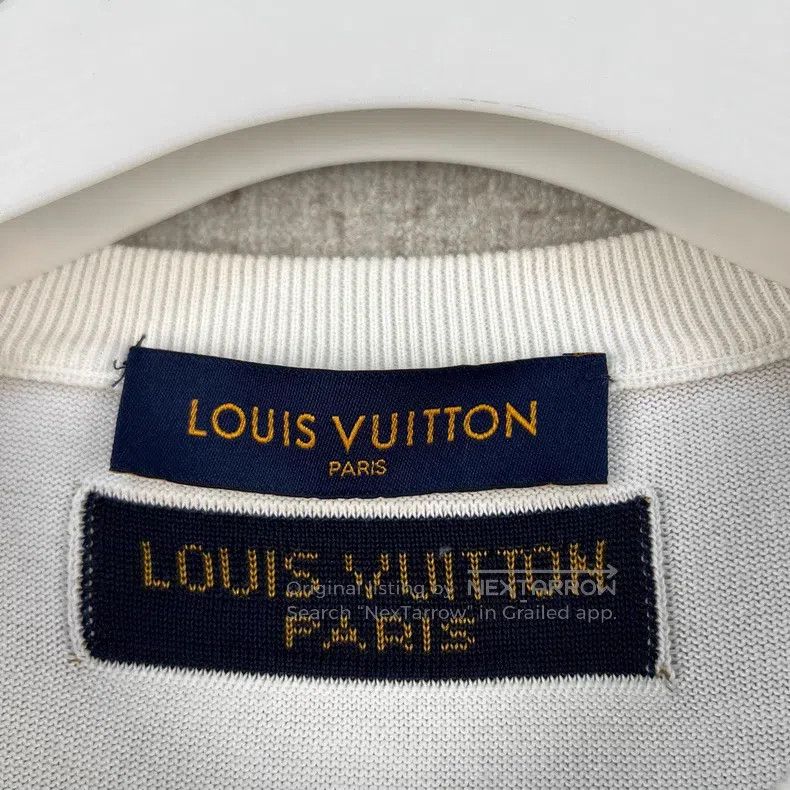 Louis Vuitton Louis Vuitton Letter large Logo intarsia knitted short sle Size US XL / EU 56 / 4 - 4 Thumbnail
