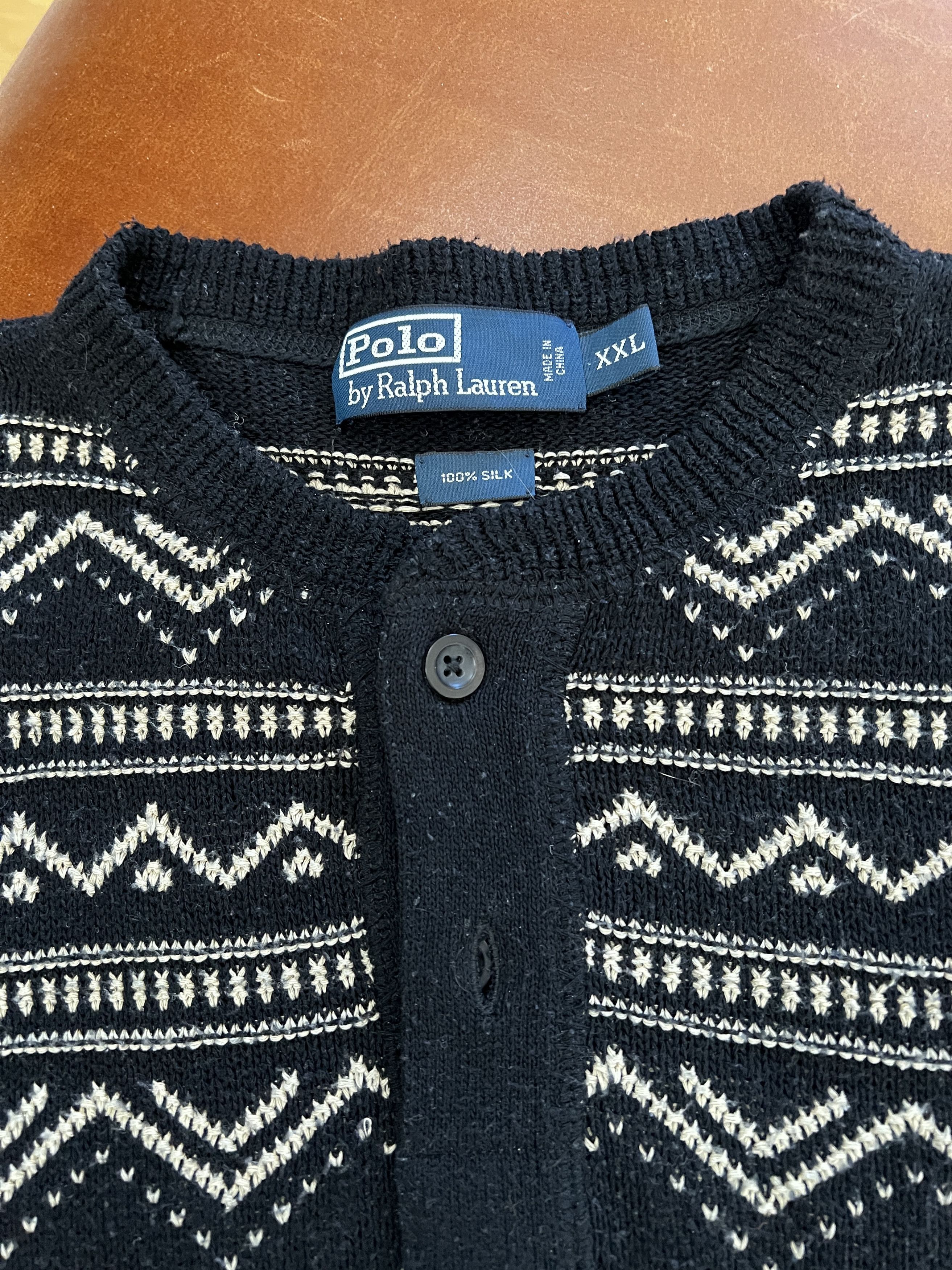 Polo Ralph Lauren Vintage Ralph Lauren Mens 100% Woven Silk Sweater Size US XXL / EU 58 / 5 - 4 Thumbnail