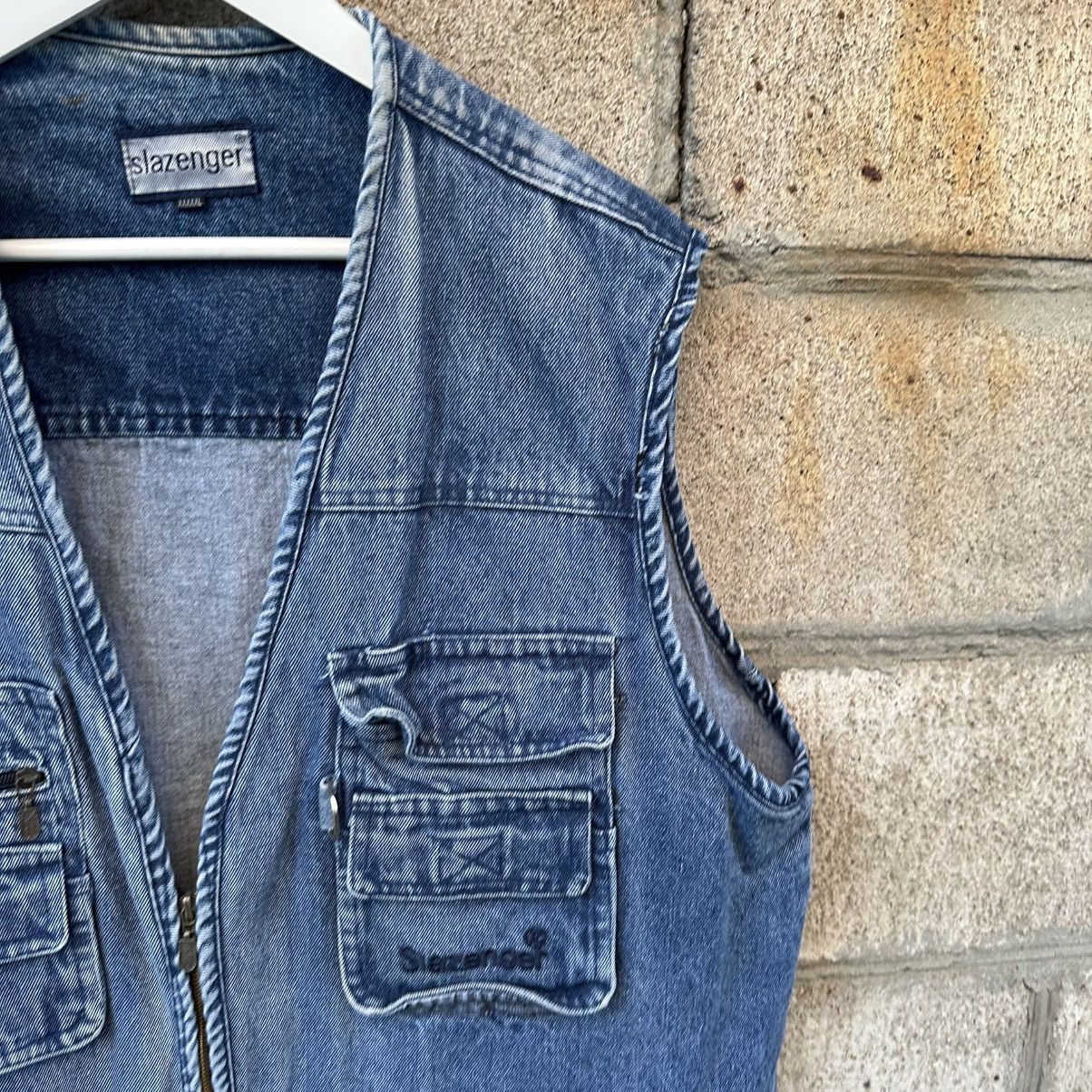 Hypebeast Vintage Fishing Western Denim Vest Multi pocket Y2K 00s USA Size US XXL / EU 58 / 5 - 5 Thumbnail
