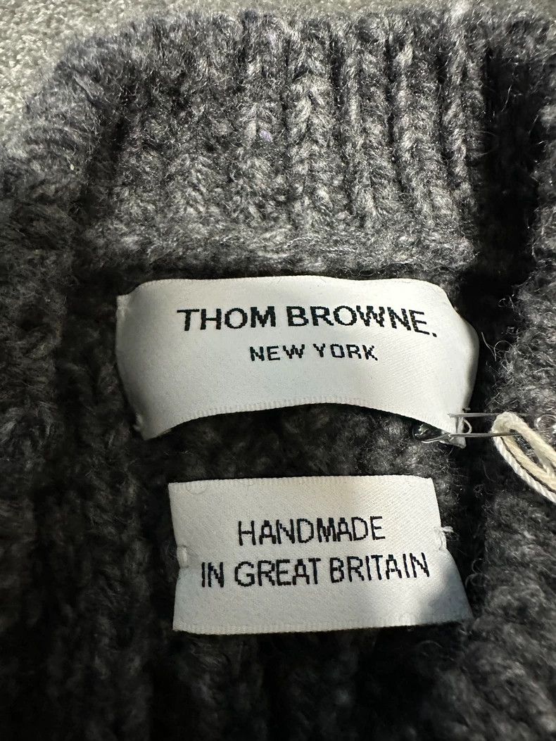 Thom Browne Thom BrowneHandmade four-bar cashmere thick-line knitted t Size US XS / EU 42 / 0 - 4 Thumbnail