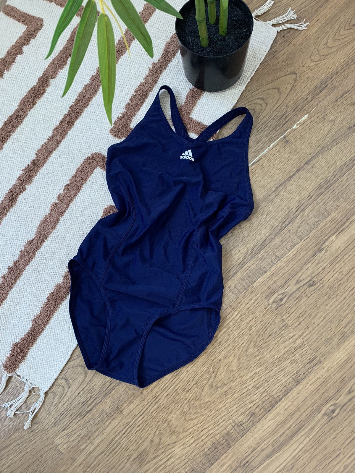 VINTAGE ADIDAS CENTRAL LOGO Y2K SWIMSUIT