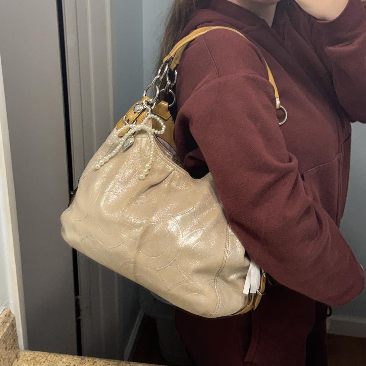 Coach Coach Embossed Monogram Sparkly Shoulder Bag Size ONE SIZE - 8 Thumbnail