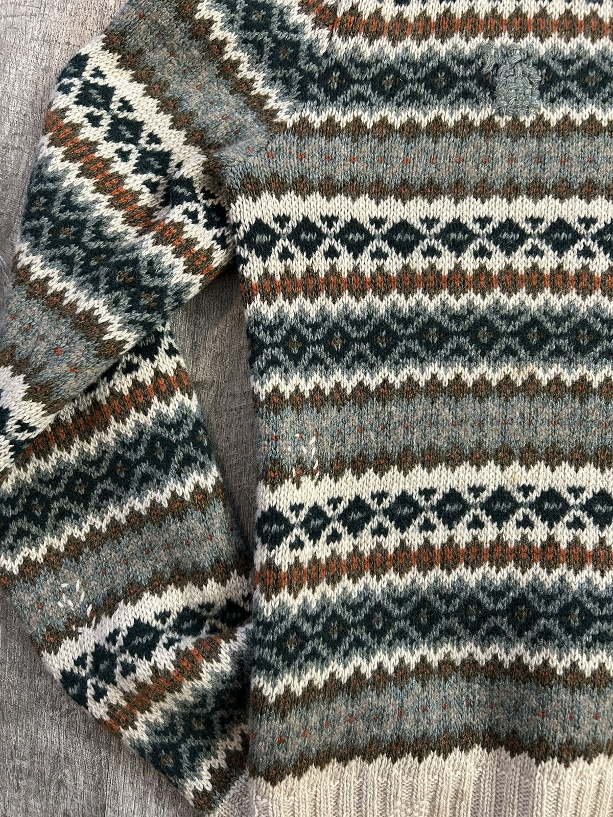 RRL Ralph Lauren Mended Wool HandKnit Sweater SZ S Size US S / EU 44-46 / 1 - 5 Thumbnail