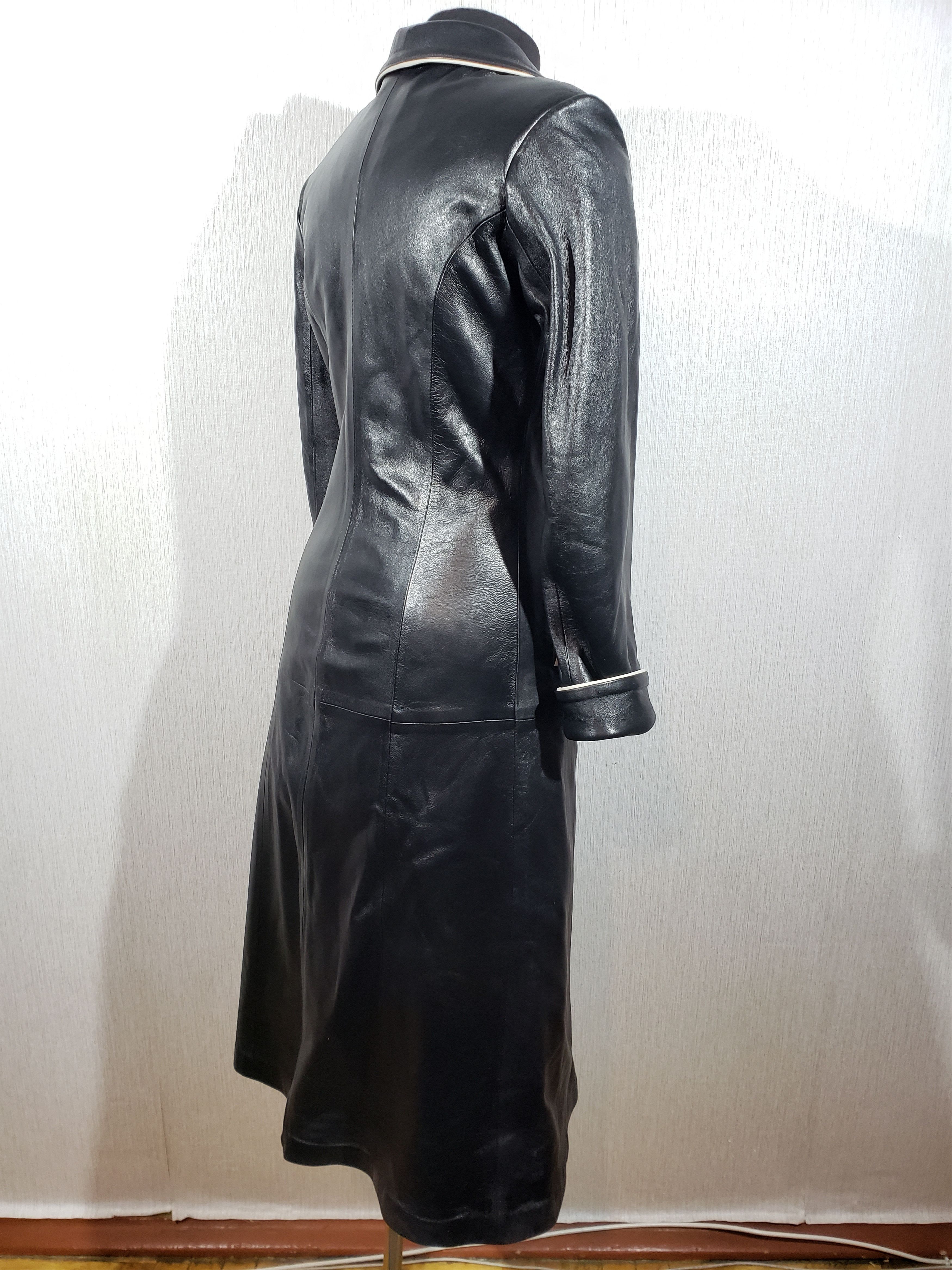 Uniqlo Elegant women's black leather jacket. Size S / US 4 / IT 40 - 5 Thumbnail