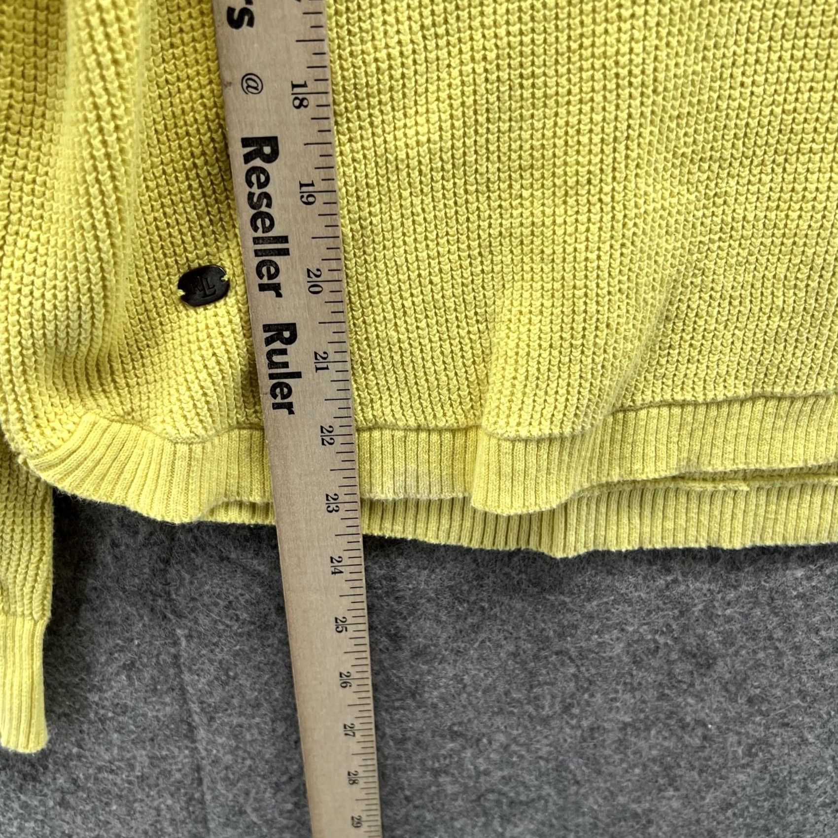 Ralph Lauren Lauren Ralph Lauren Sweater Women Large Pullover Hooded Yellow Cotton Sweatshirt Hoodie Regular Size L / US 10 / IT 46 - 6 Thumbnail