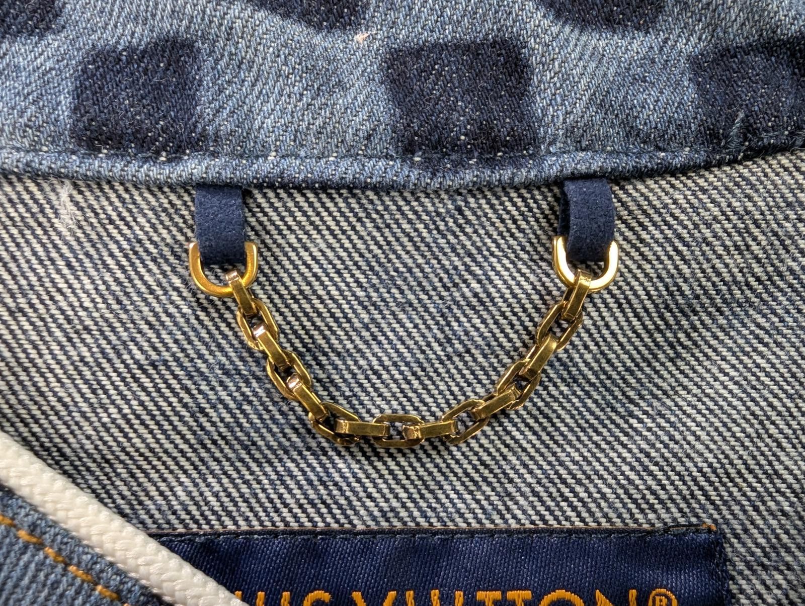 Louis Vuitton Louis Vuitton Damier Denim Baseball Shirt in Blue Size US XL / EU 56 / 4 - 8 Thumbnail