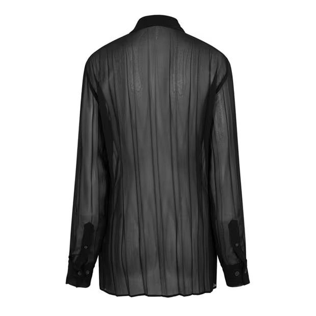 Dries Van Noten o1g2r1mq1024 Shirt in Black Size S / US 4 / IT 40 - 2 Thumbnail