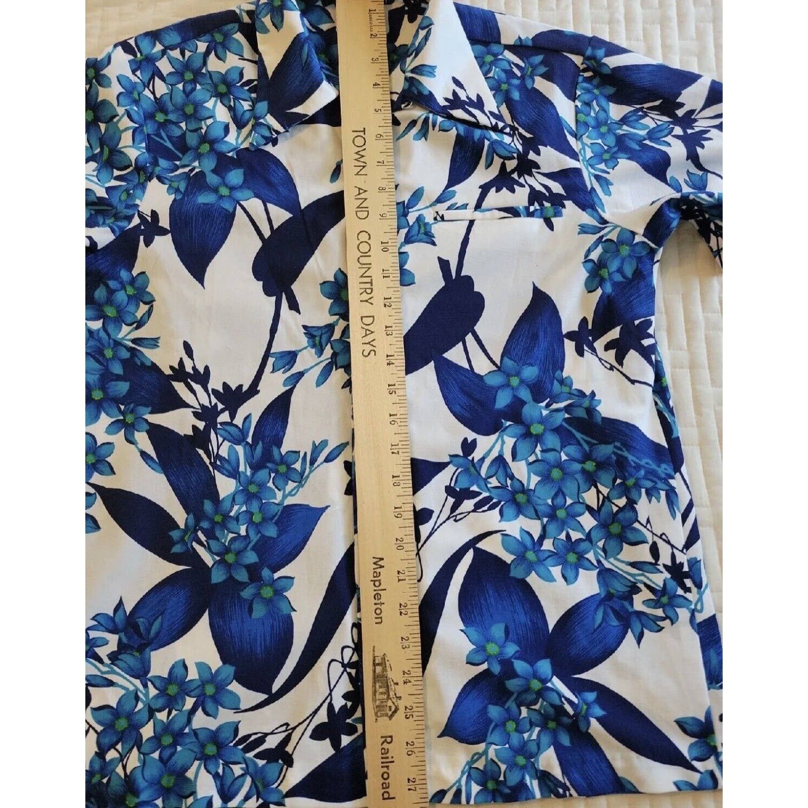 Other Hawaii Nei Honolulu VTG Mens M Blue Polyester Hawaiian Shirt Size US M / EU 48-50 / 2 - 4 Thumbnail