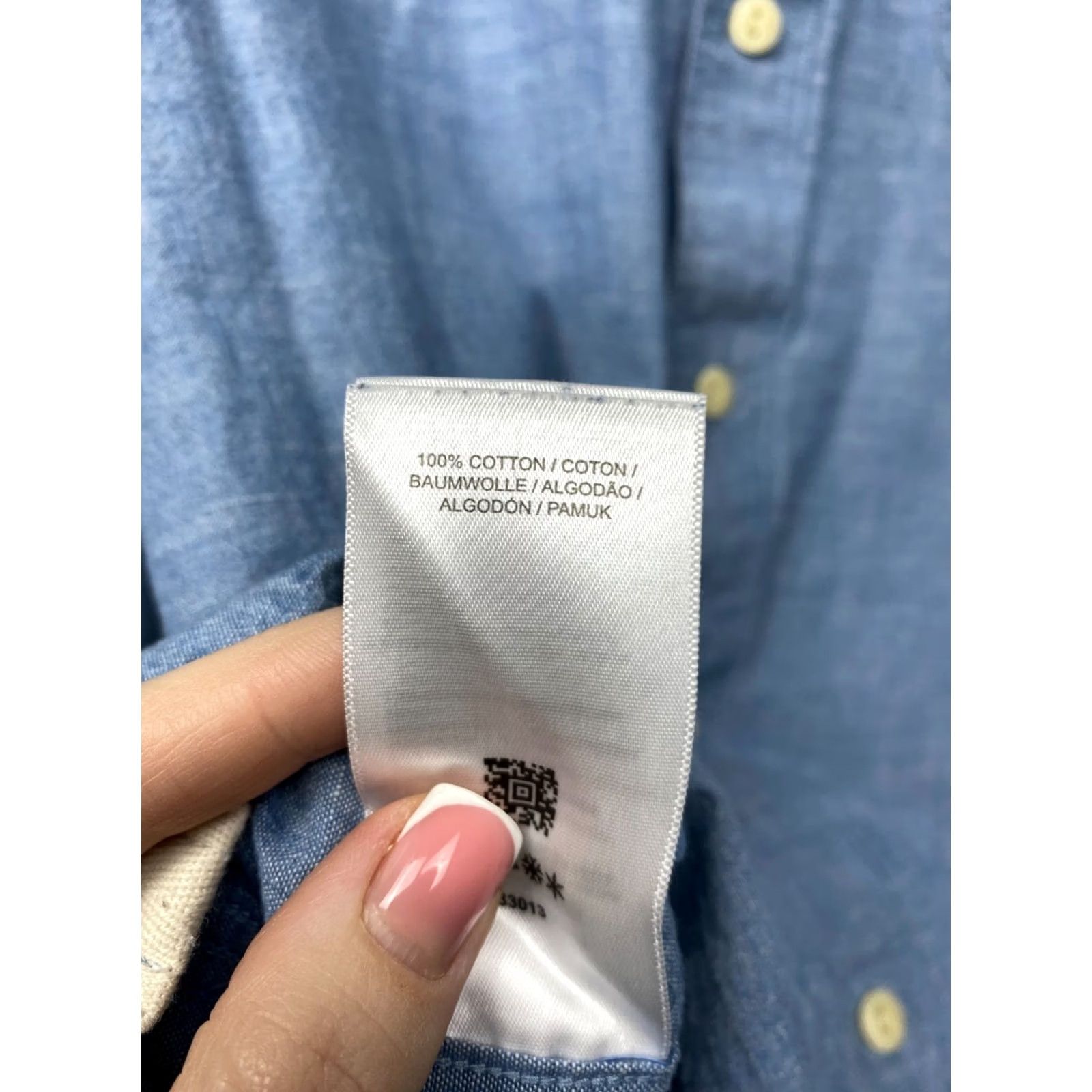 Fred Perry Fred Perry Mens Shirt Long Sleeve Button-Up Blue Cotton Size S Regular Adult Mens Size US S / EU 44-46 / 1 - 6 Thumbnail