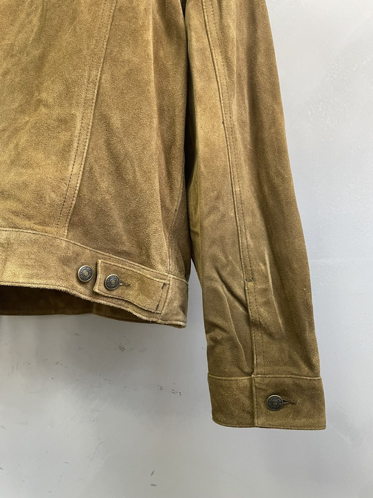 Gap Vintage Y2K GAP Brown retro Suede trucker Leather Jacket Size US M / EU 48-50 / 2 - 9 Thumbnail