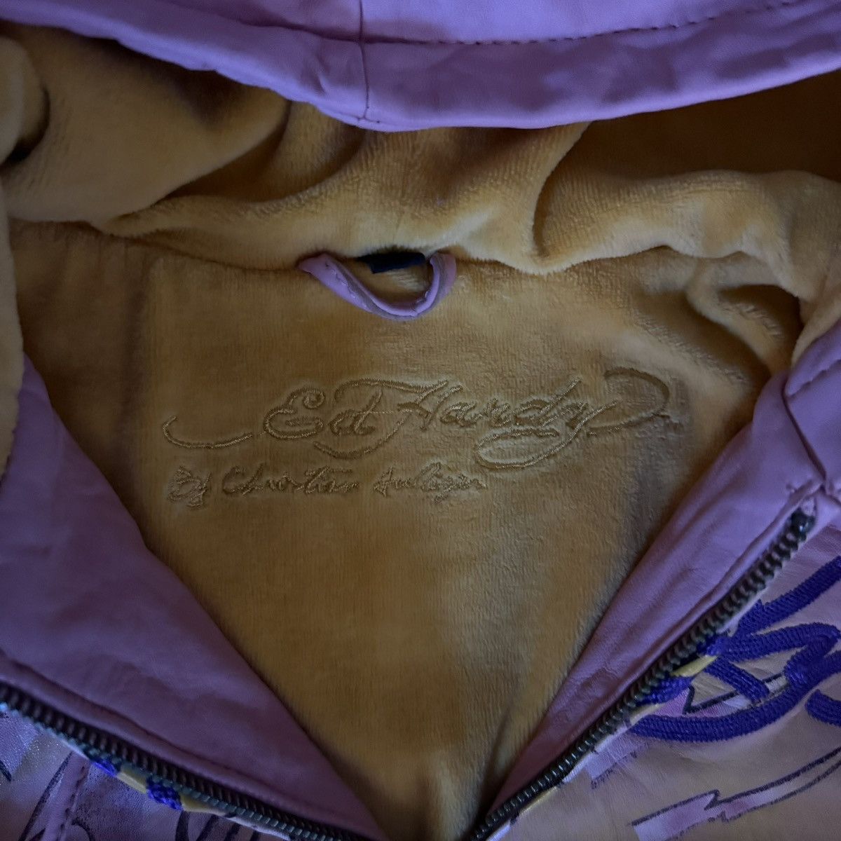 Ed Hardy vintage pink Ed Hardy leather hoodie Size XS / US 0-2 / IT 36-38 - 3 Thumbnail