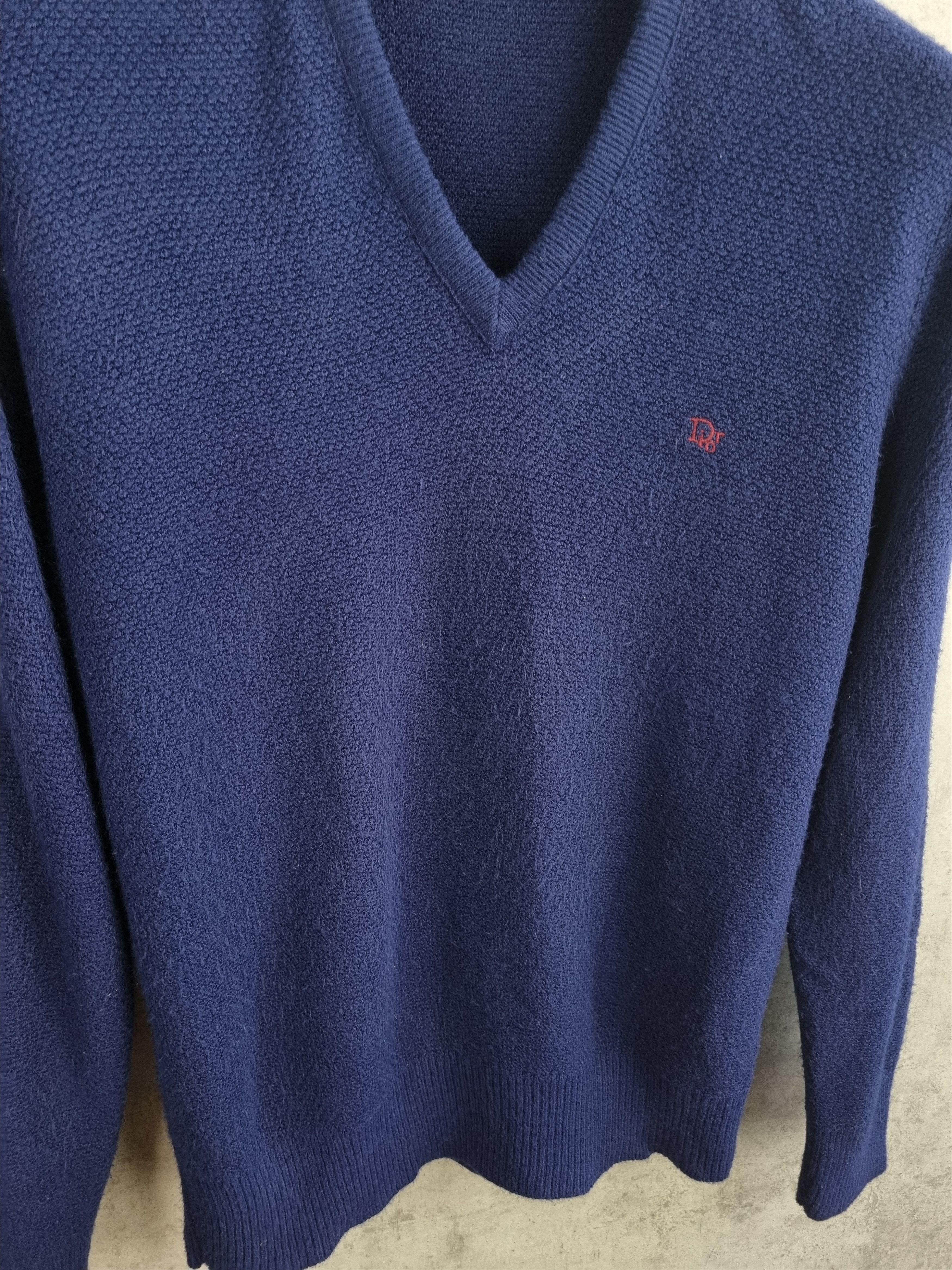 Christian Dior Monsieur × Vintage 90s Christian Dior Monsieur Vintage V Neck Knitwear Sweater Size US M / EU 48-50 / 2 - 13 Thumbnail