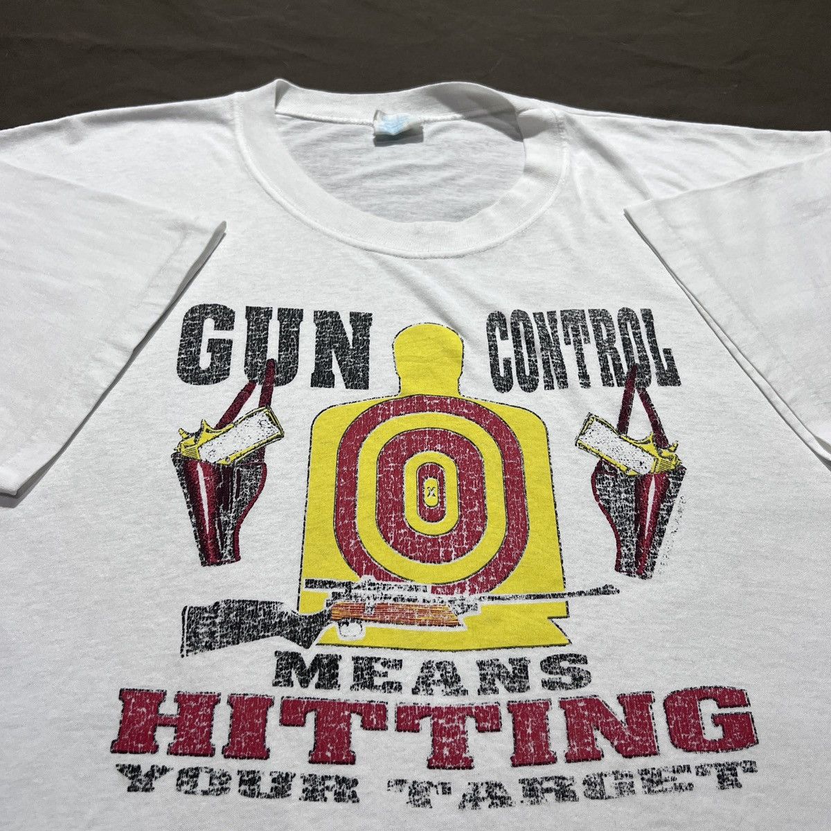 Vintage Vintage 90s Violence Gun Control Tee graphic streetwear Size US XXL / EU 58 / 5 - 1 Thumbnail