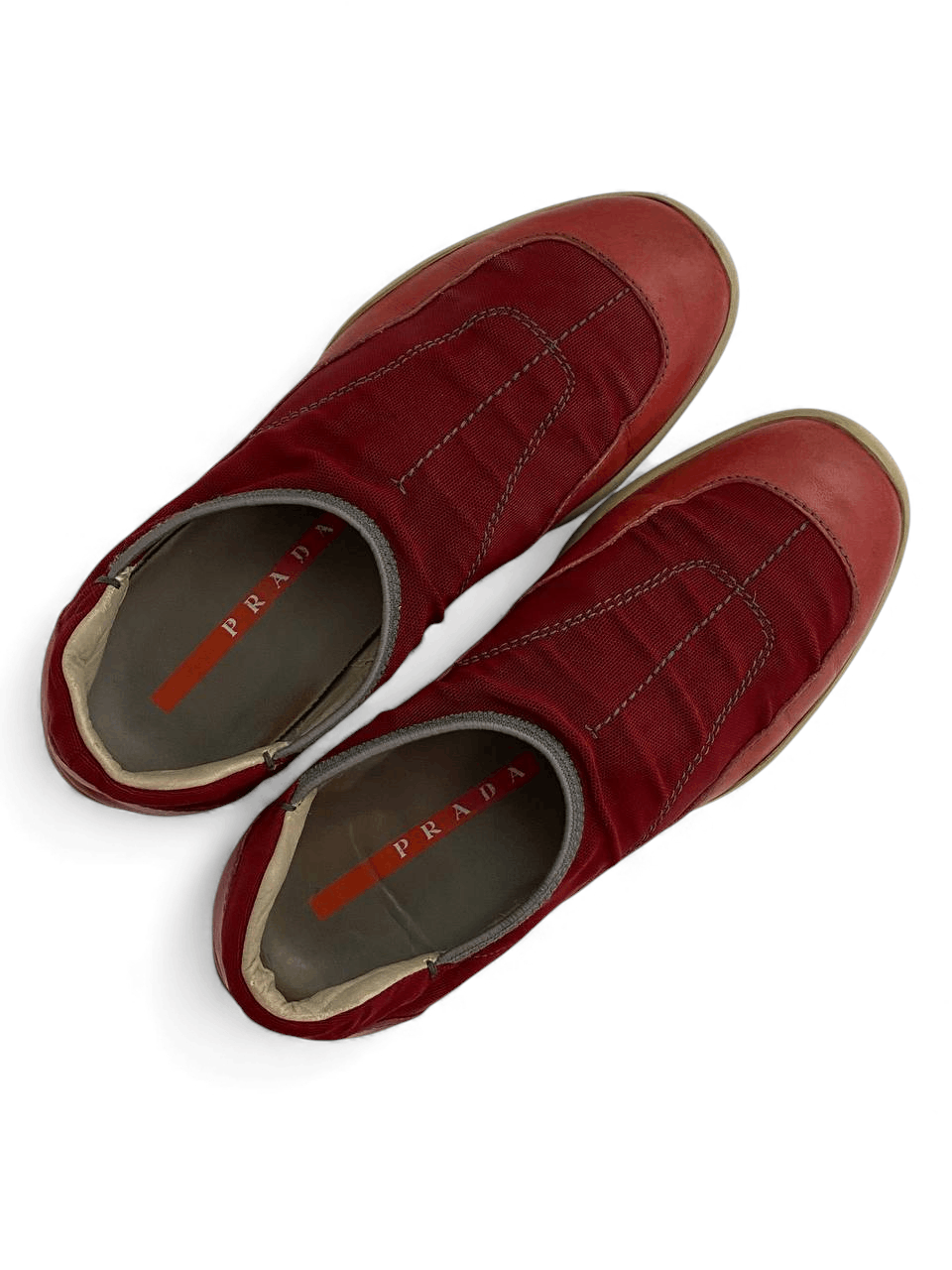 Prada Prada America Cup Red Low Top Sneakers Vintage Y2K Shoes Size US 7.5 / IT 37.5 - 3 Thumbnail