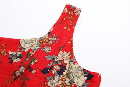 Other Cotton Linen Blend Vintage Style Women Dresses Size XXL / US 16-18 / IT 52-54 - 3 Thumbnail
