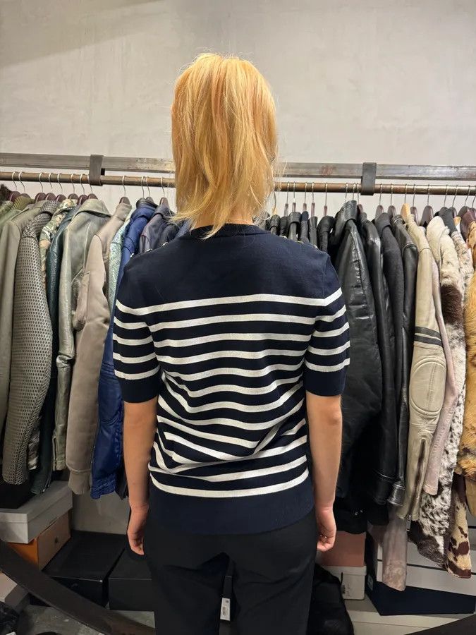 Louis Vuitton Louis Vuitton Uniform Navy Striped T-Shirt Size US XS / EU 42 / 0 - 3 Thumbnail
