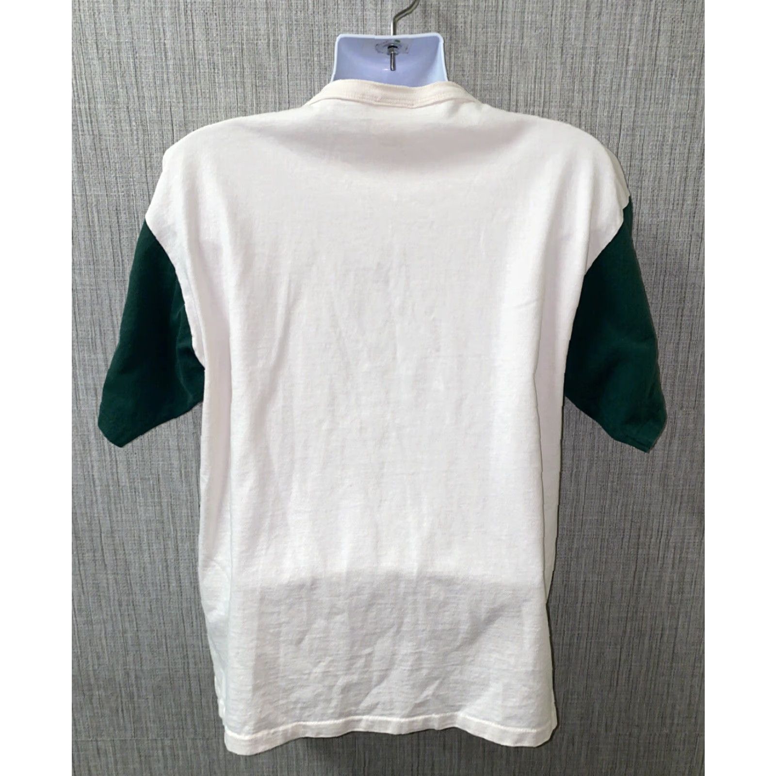 Disney VINTAGE Disney Mens White Henley T-Shirt XL Short Sleeve Solid USA Size US XL / EU 56 / 4 - 4 Thumbnail